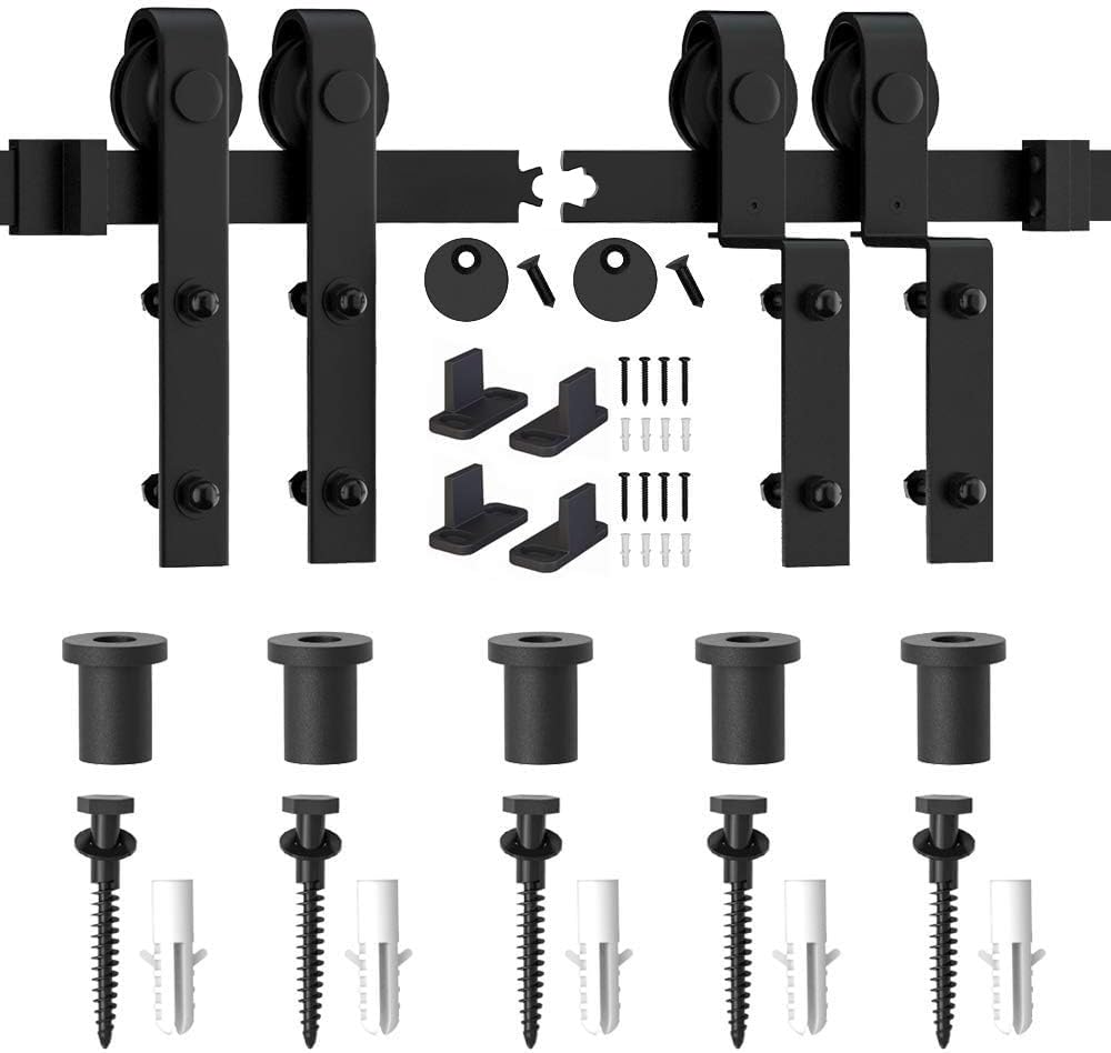 Thumbnail 5 de WINSOON 4995-GCM1-1 Bypass Barn Door Hardware Kit, Single Track, Black