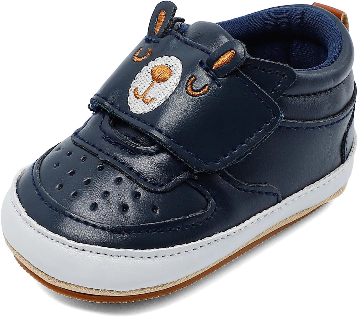 Thumbnail 6 de Cheerful Mario Baby First Walking Shoes – Soft PU Leather Prewalkers with Anti-Slip Soles