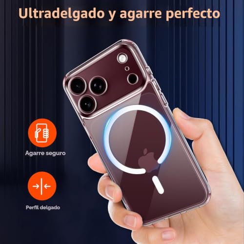Thumbnail 7 de ivoler Clara Funda Magnética para iPhone 18 Pro — Transparente, antiamarillo y MagSafe