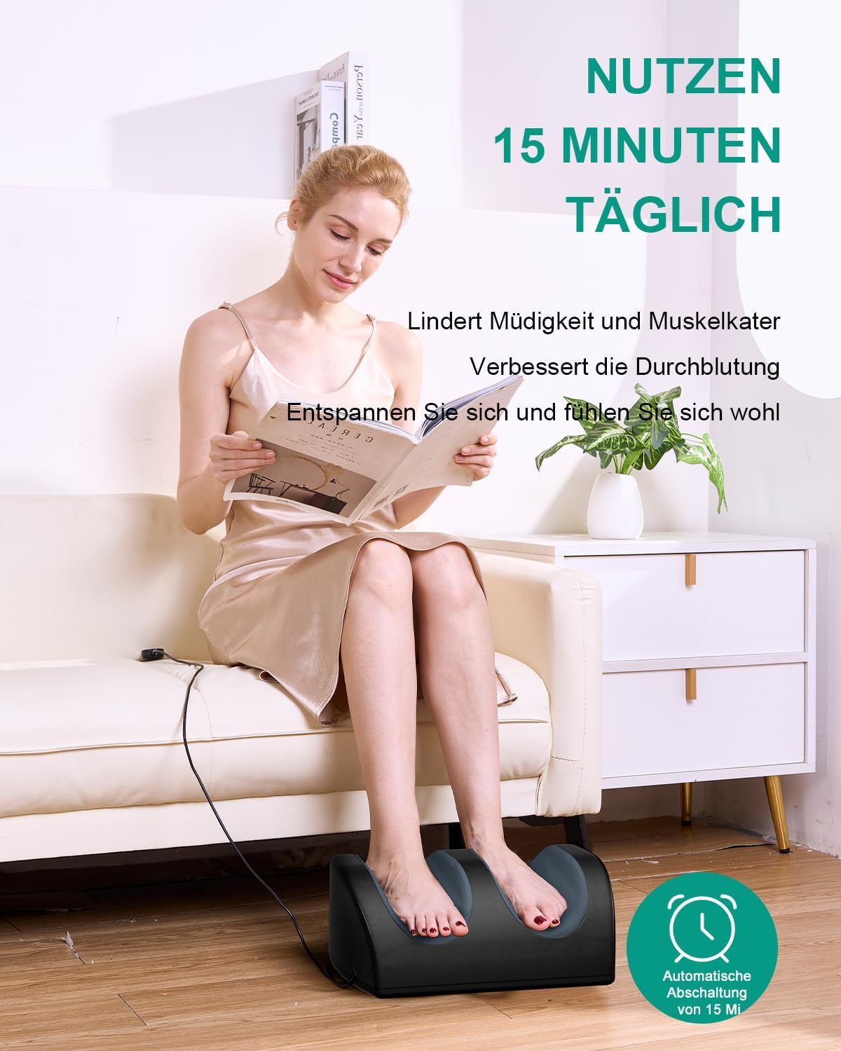 Detalle de LAOBEN Shiatsu Fußmassagegerät mit Heizung