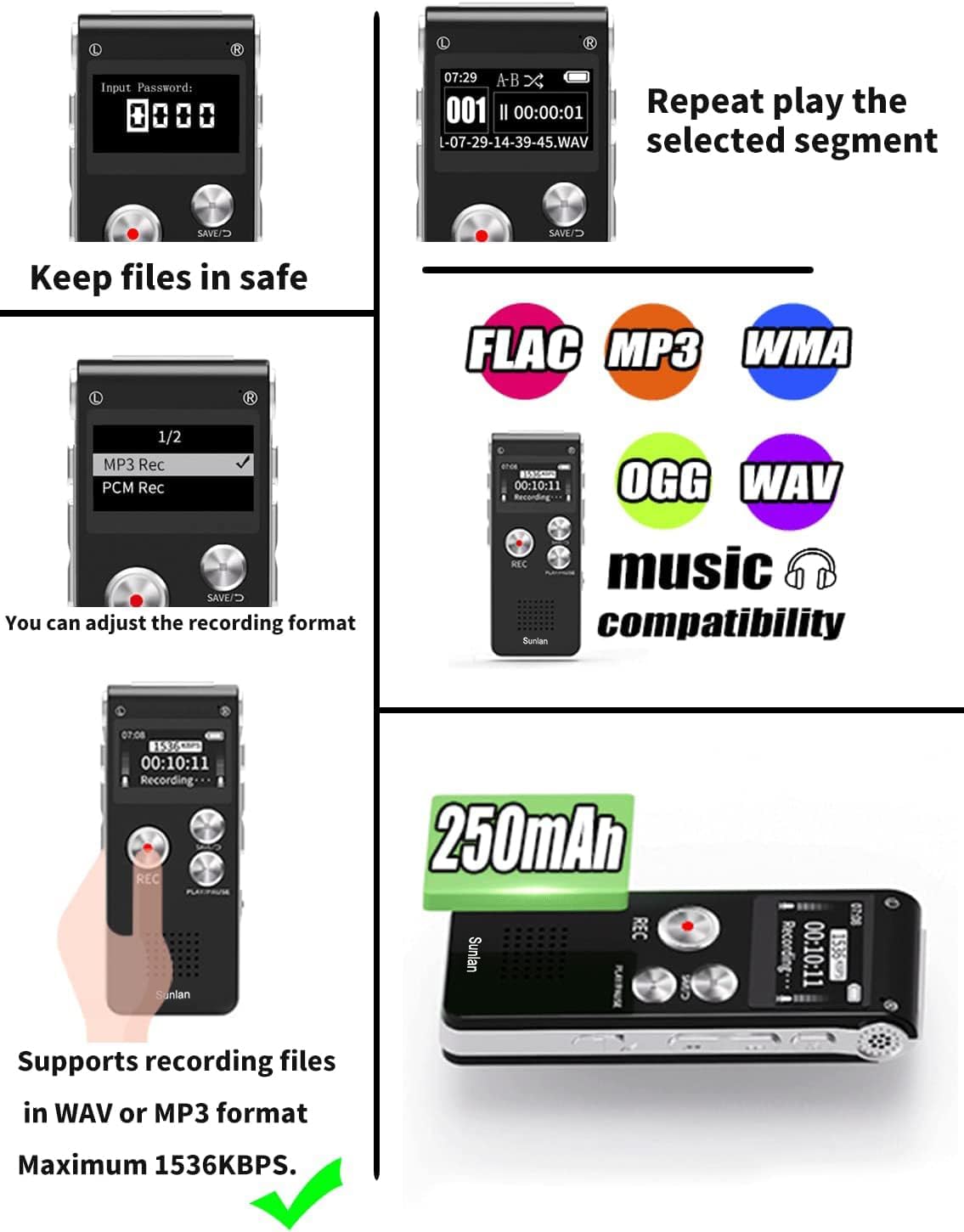 Detalle 2 de Digital Voice Recorder 16GB with Playback