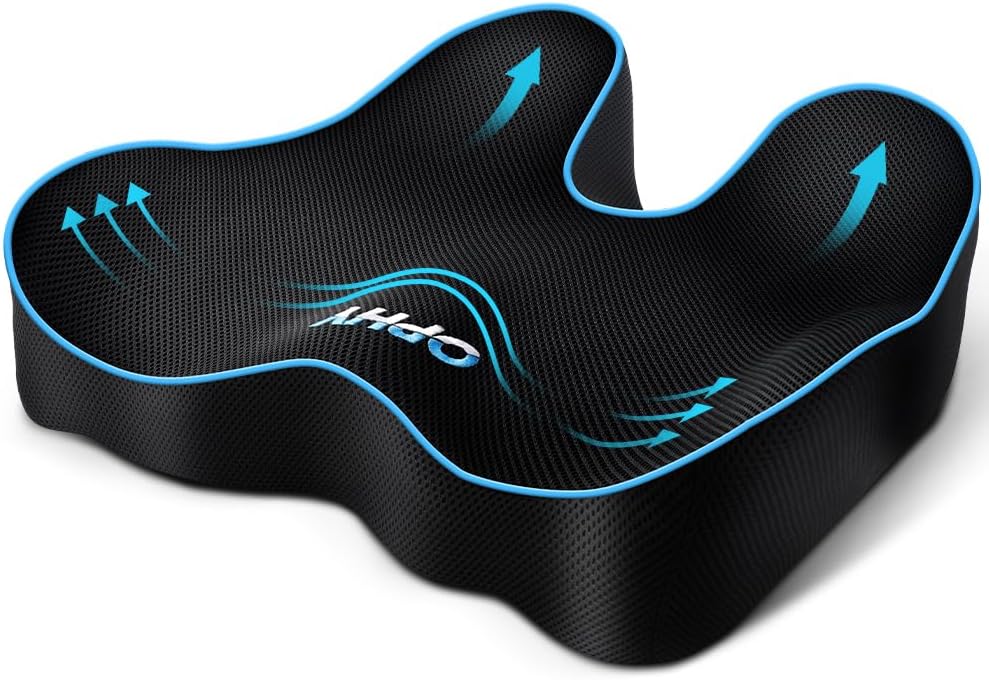Detalle de Ophy Memory Foam Seat Cushion: Premium U-Shaped Chair Support for Office, Gaming, and Car