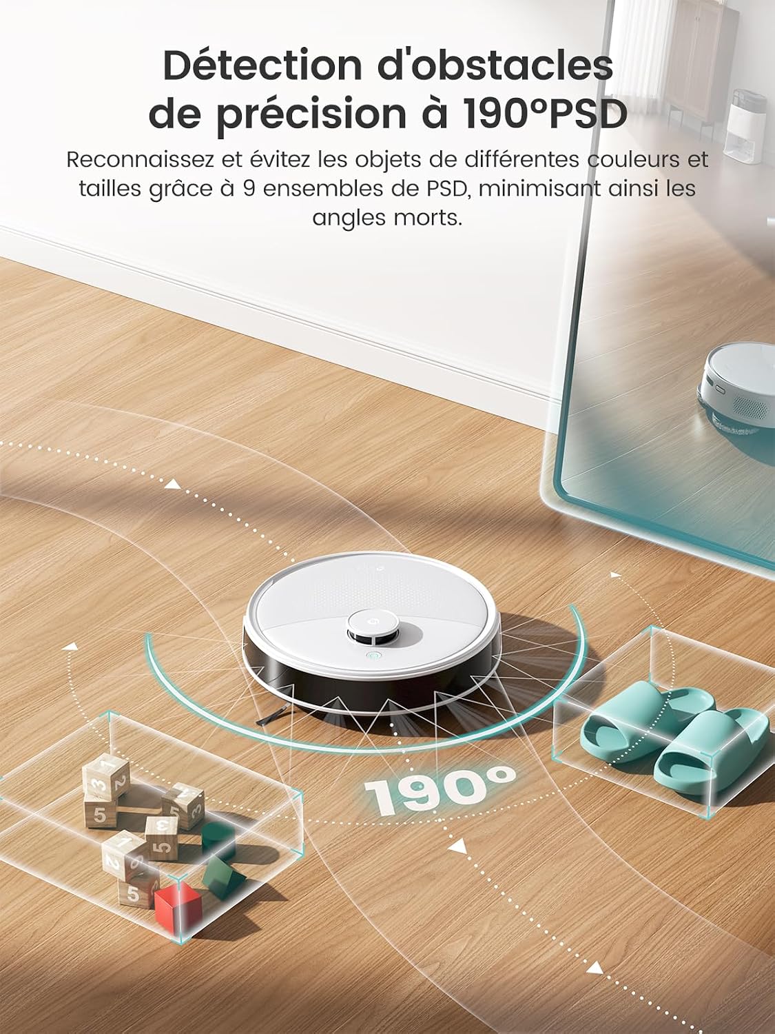 Thumbnail 6 de Lefant M3 Robot Aspirateur Laveur avec Station Multifonctionnelle — 12 000 Pa, Navigation dToF, 220 min d’autonomie