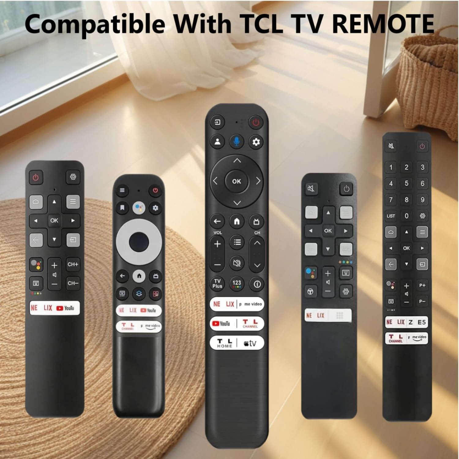 Detalle 1 de Replacement RC813 Voice Remote for TCL Google TV (Q6, Q7, QM8, S3, S4, Q570G, Q550G, S45G, S550G Series)