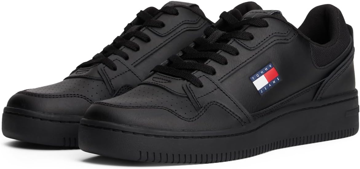 Thumbnail 5 de Tommy Jeans Cuvette Homme TJM Retro Basket basses en cuir, Noir (Black) – Pointure 42