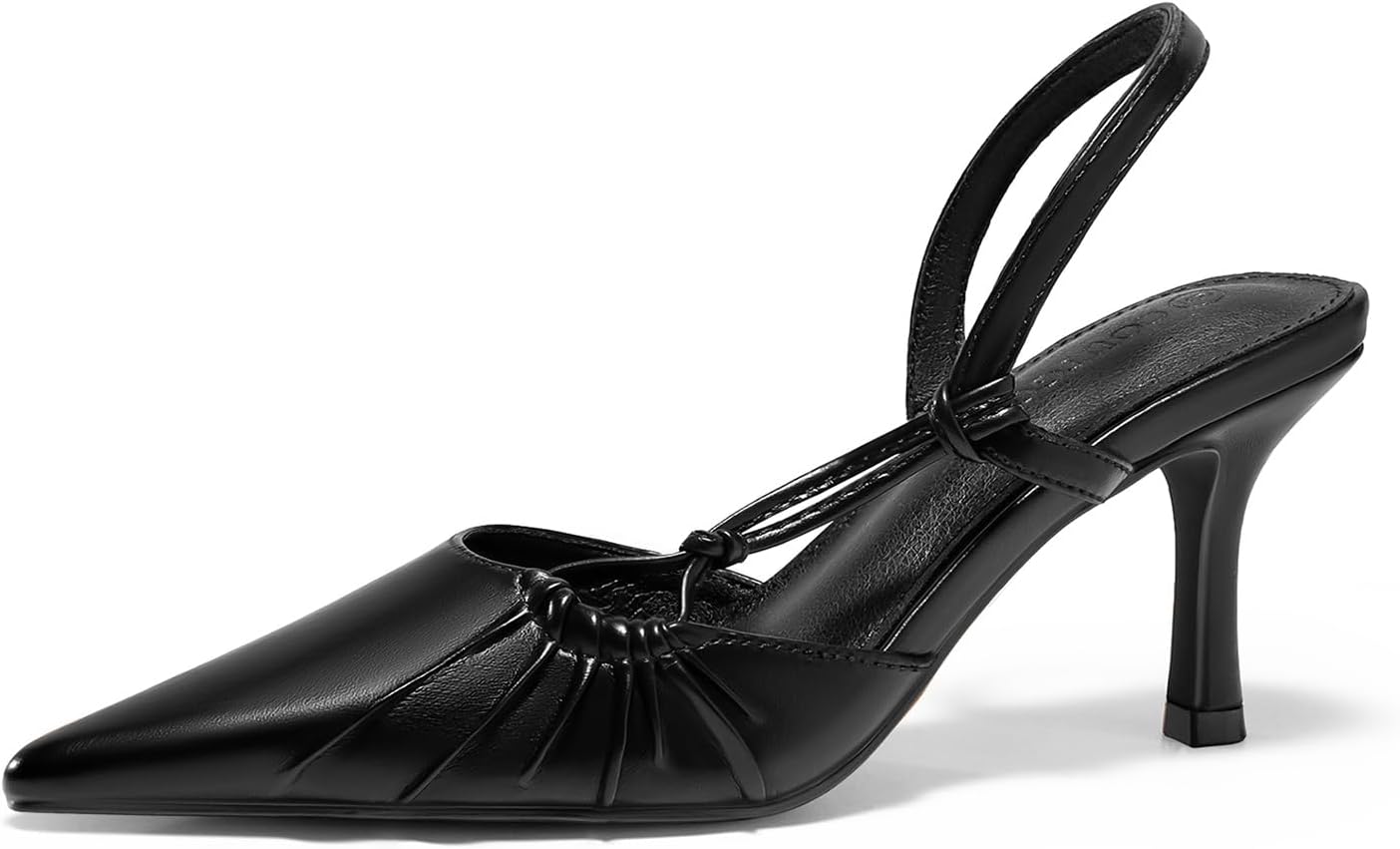 Detalle de Coutgo Slingback Kitten Heels 3-inch 👠