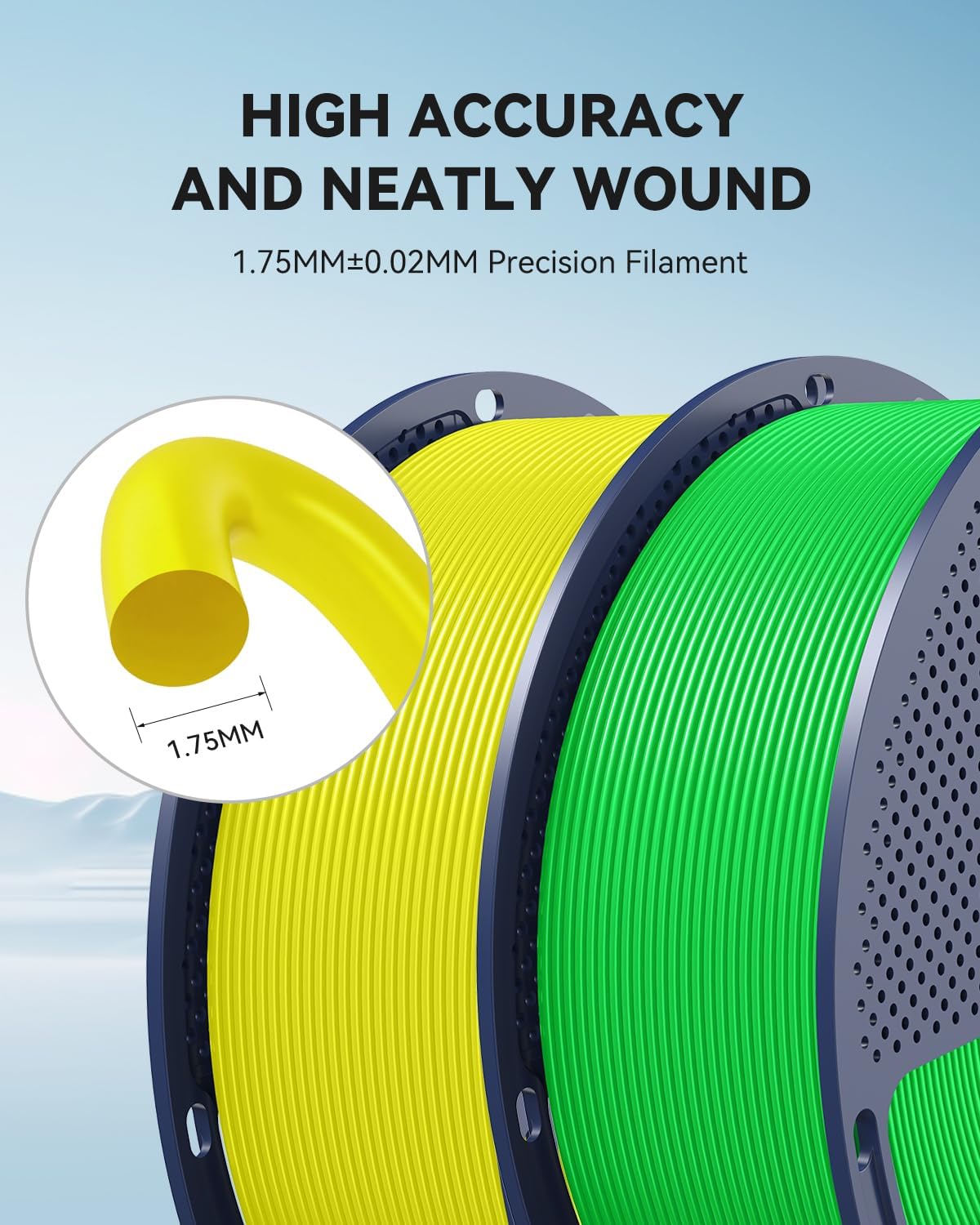 Thumbnail 6 de SUNLU Upgraded PLA+2.0 1.75mm Filament – 1kg Black, High Speed and Toughness