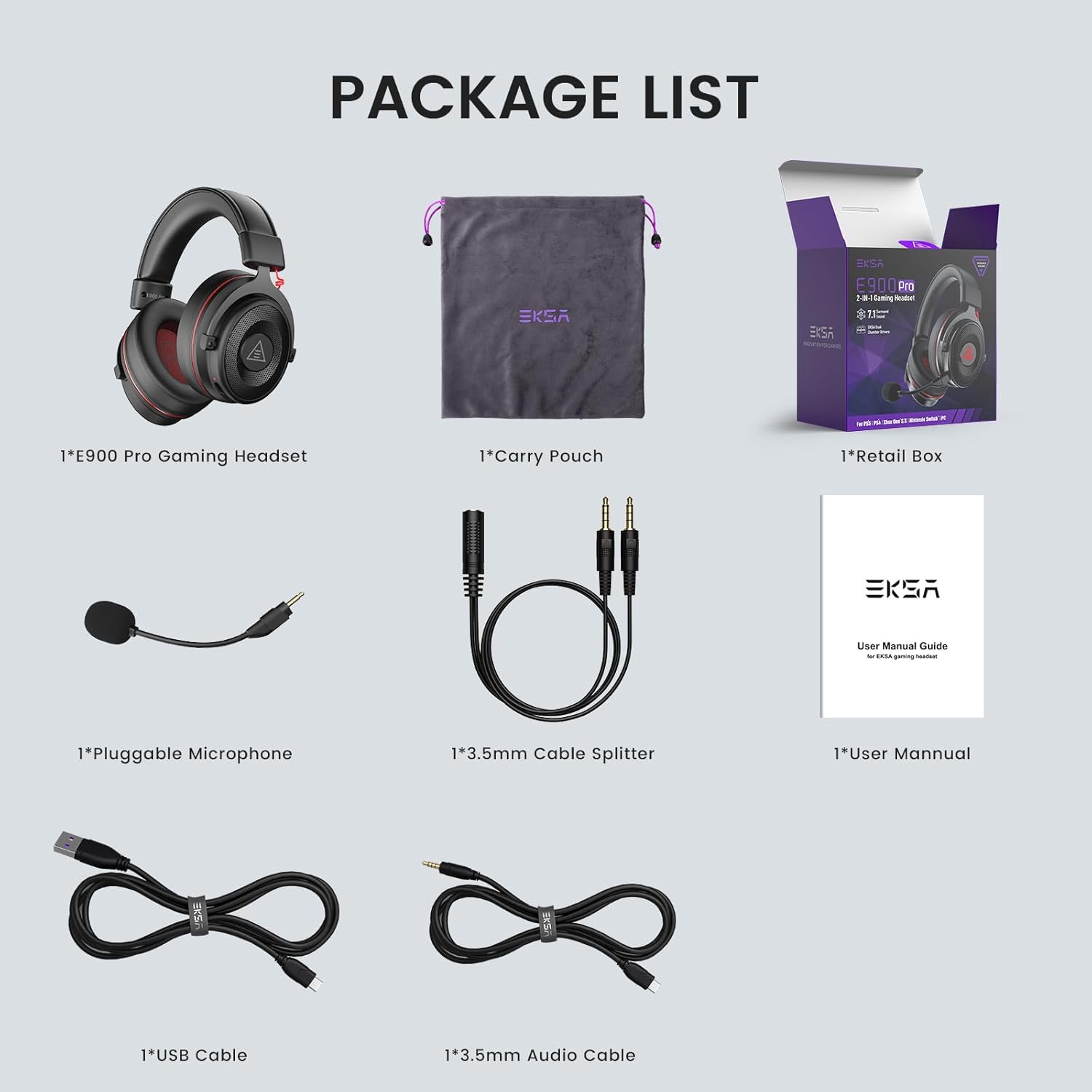 Thumbnail 6 de EKSA E900 Pro gaming headset 7.1 surround