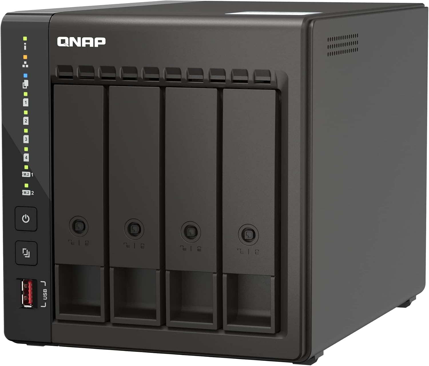 Detalle 1 de QNAP TS-453E-8G NAS, 4 zatoki, 8 GB DDR4 i dwa porty 2,5 GbE
