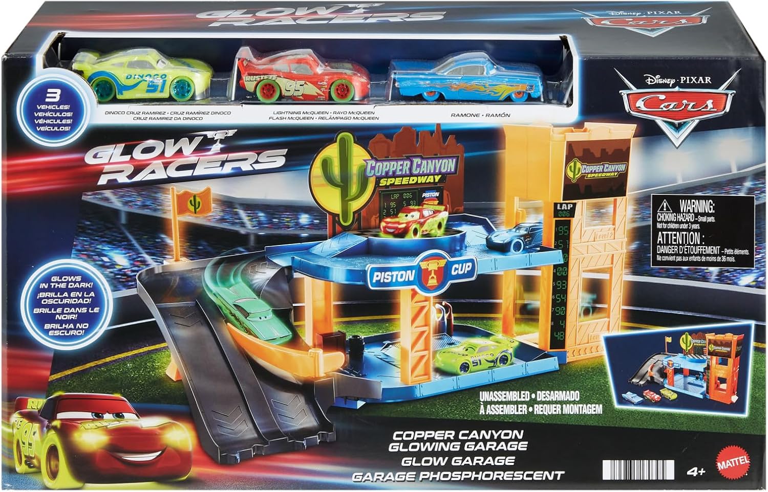 Thumbnail 5 de Mattel Disney Pixar Cars Glow Racer 3