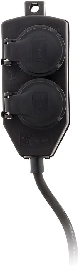 Thumbnail 3 de Zenitech Boîtier de Dérivation 4 Prises IP44 – Noir, 5 m, câble H07RN-F 3G 1,5, NF – Sécurité enfant