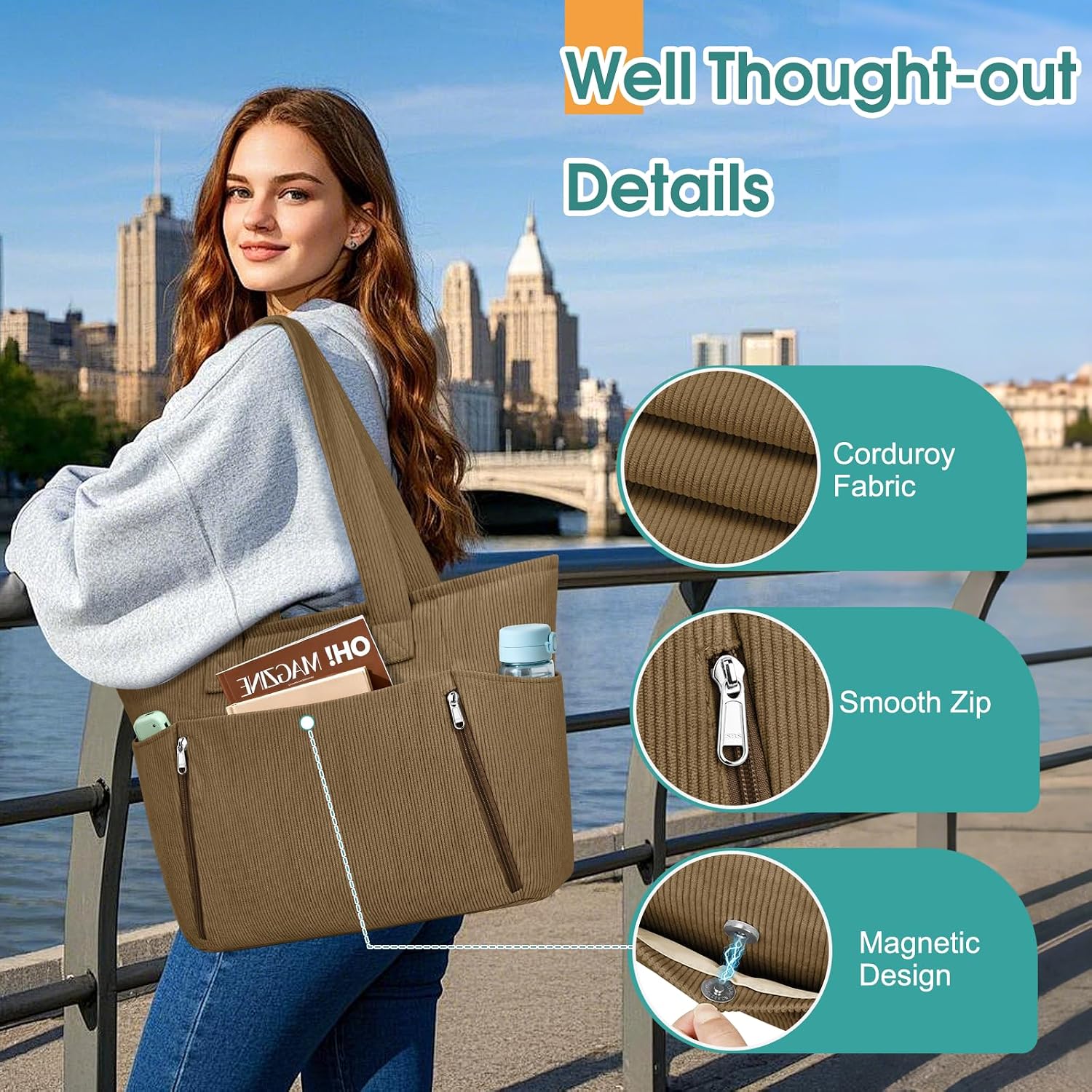 Detalle 1 de KTUEOV Sac a Main Femme 21L