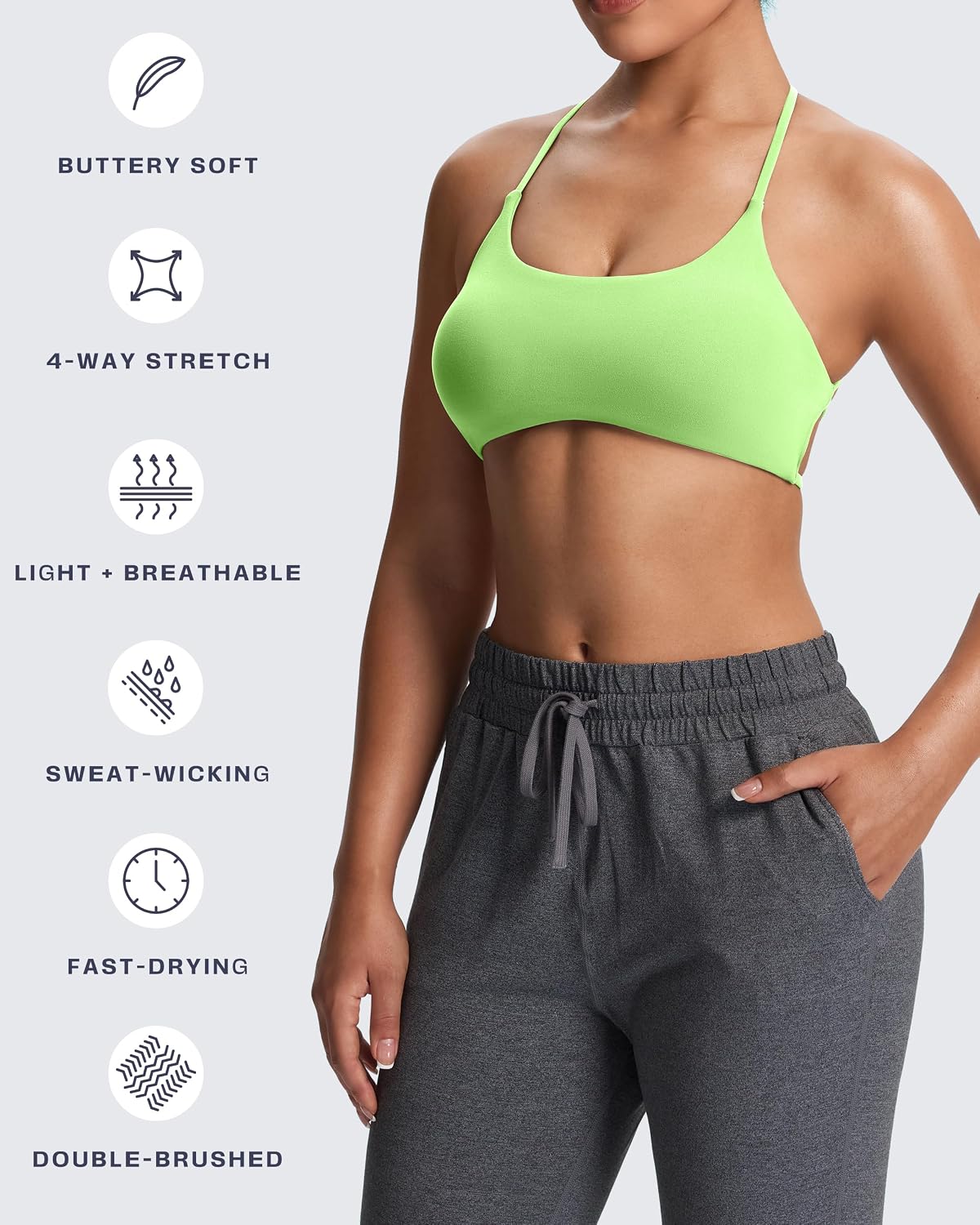 Thumbnail 3 de Aoxjox Women's Trinity Ivy Low Impact Sports Bra: Comfortable, Versatile Yoga Crop Tank