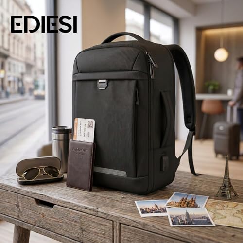 Thumbnail 8 de Mochila de cabina EDIESI 40x30x20 con USB y expansión, práctica para vuelos y escapadas