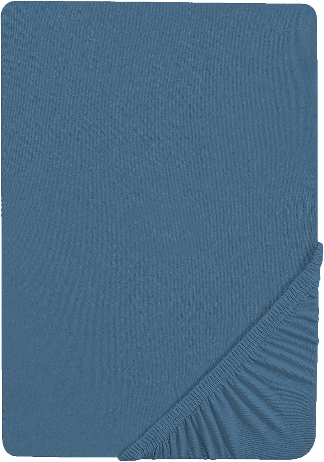 roba Seashells Indigo dra-på-lakan i ekologisk bomull, 40 x 90–45 x 90 cm