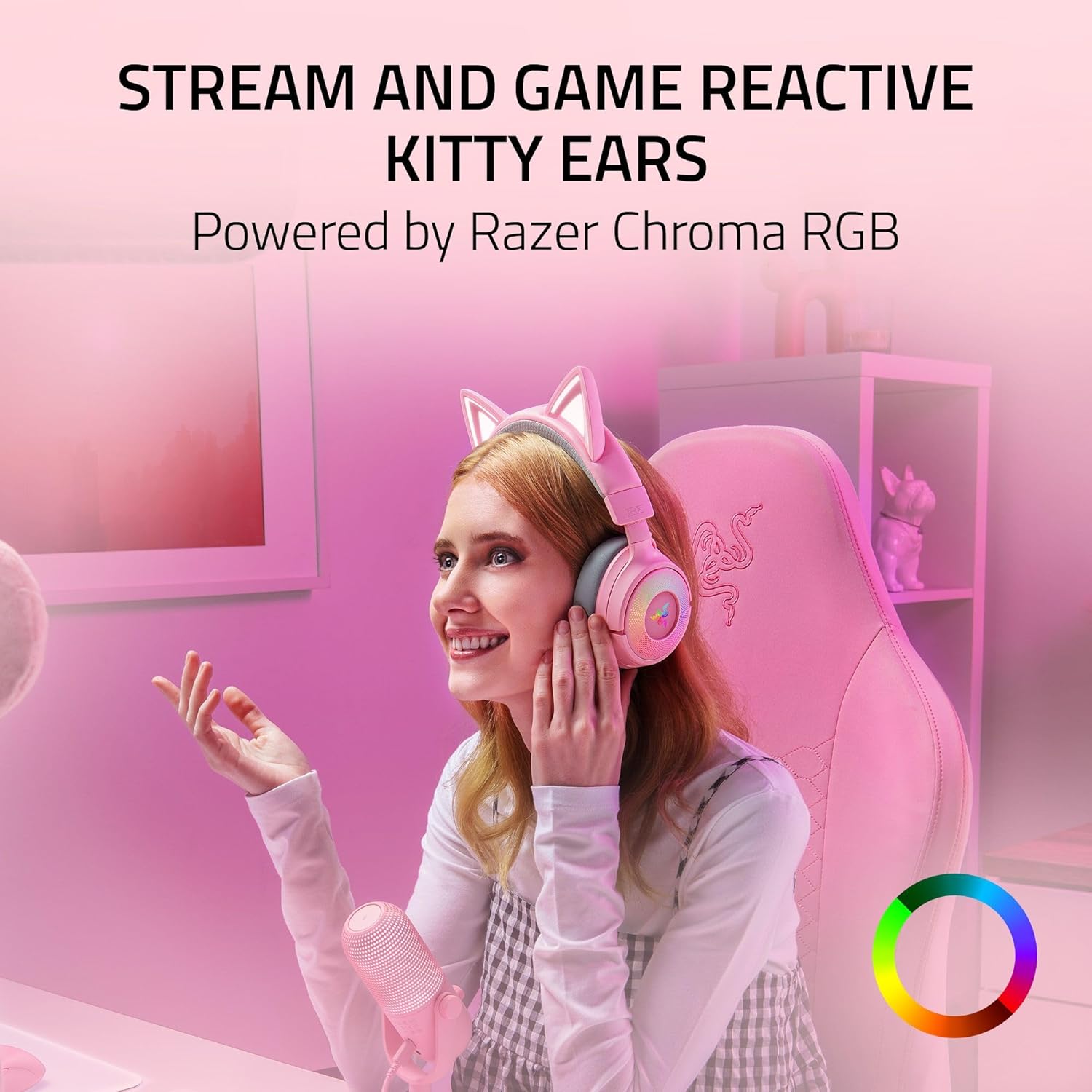 Detalle de Razer Kraken Kitty V3 Pro Wireless RGB Gaming Headset