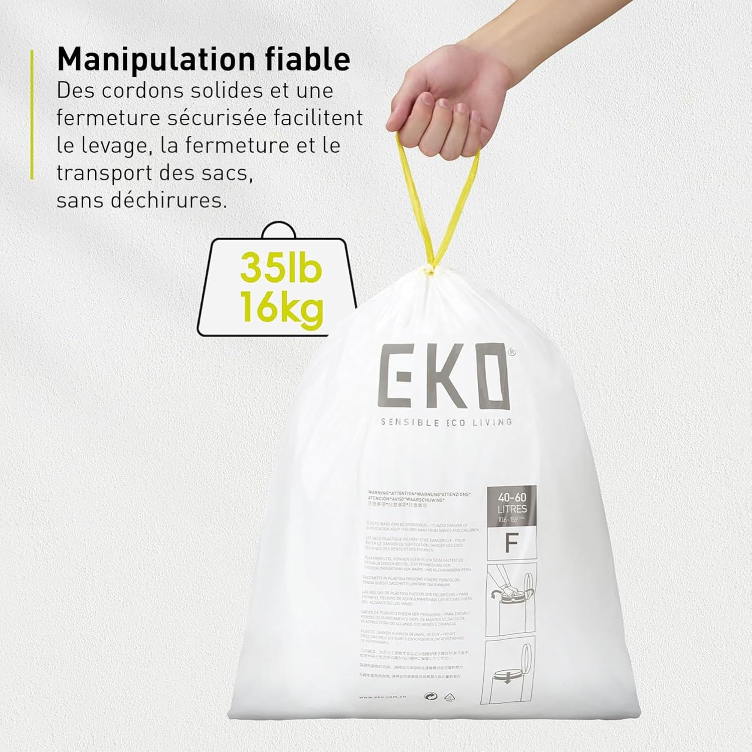 Thumbnail 5 de EKO 110 sacs poubelle 50 L đź—‘