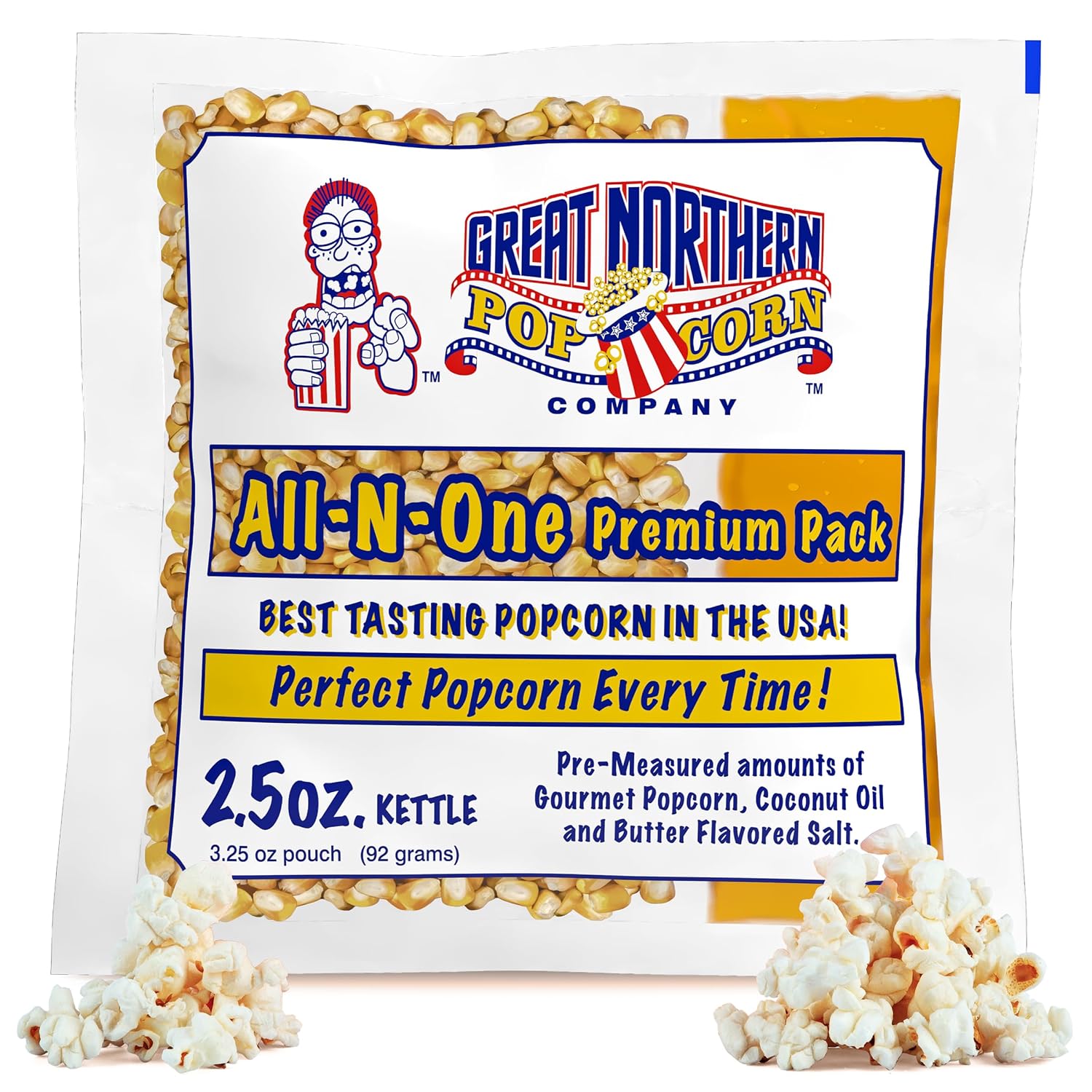 Detalle de Great Northern Popcorn 83-DT6226-IMP 2.5 oz Movie Theater Popcorn Packs, 5-Count