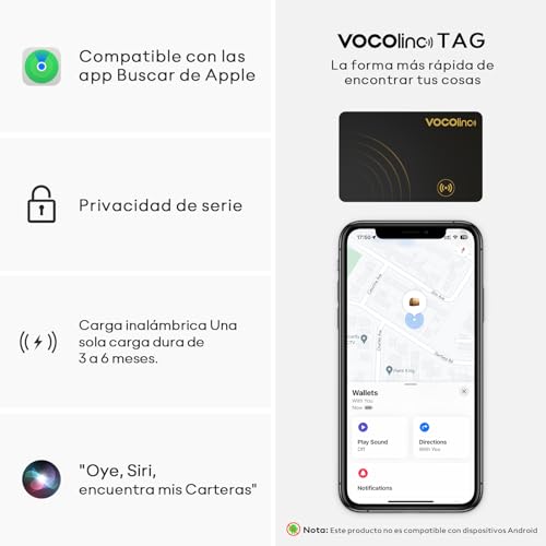 Detalle de VOCOlinc Wallet Tracker Card Ultra Fin, lot de 2, Bluetooth