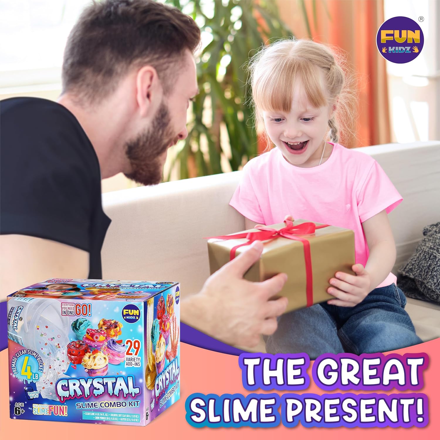 Thumbnail 4 de FunKidz 4 lb Glassy Clear Slime Bucket — Premade slime kit