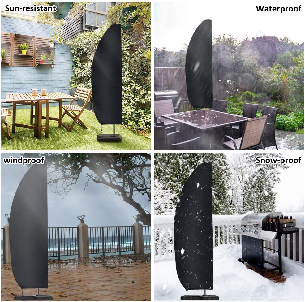 Thumbnail 6 de Parasol Cover for Cantilever Umbrellas: Waterproof, Windproof, Heavy Duty 210D Oxford Fabric (XL Size)