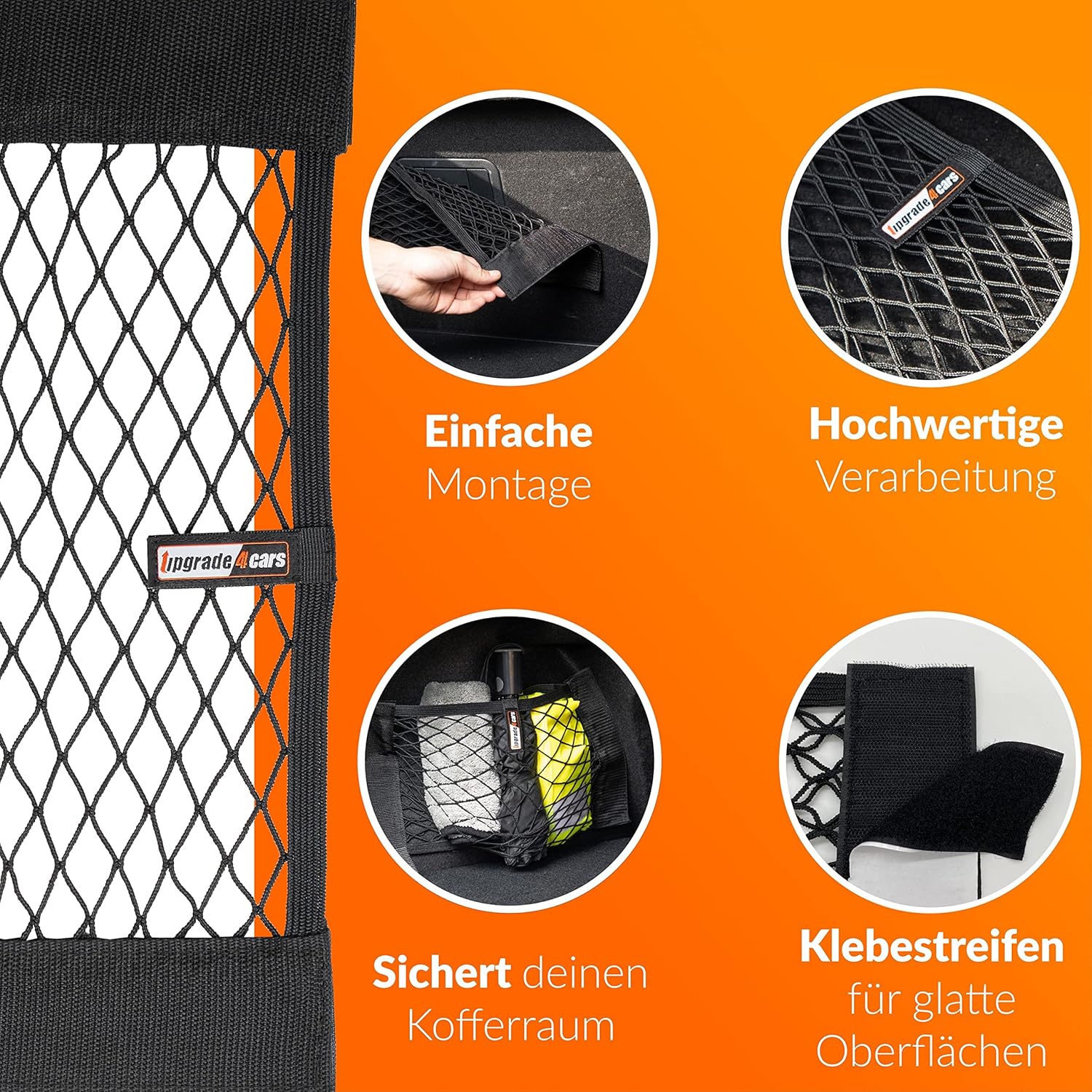 Thumbnail 1 de Upgrade4cars Kofferraum Netztasche Klett 40×25 cm