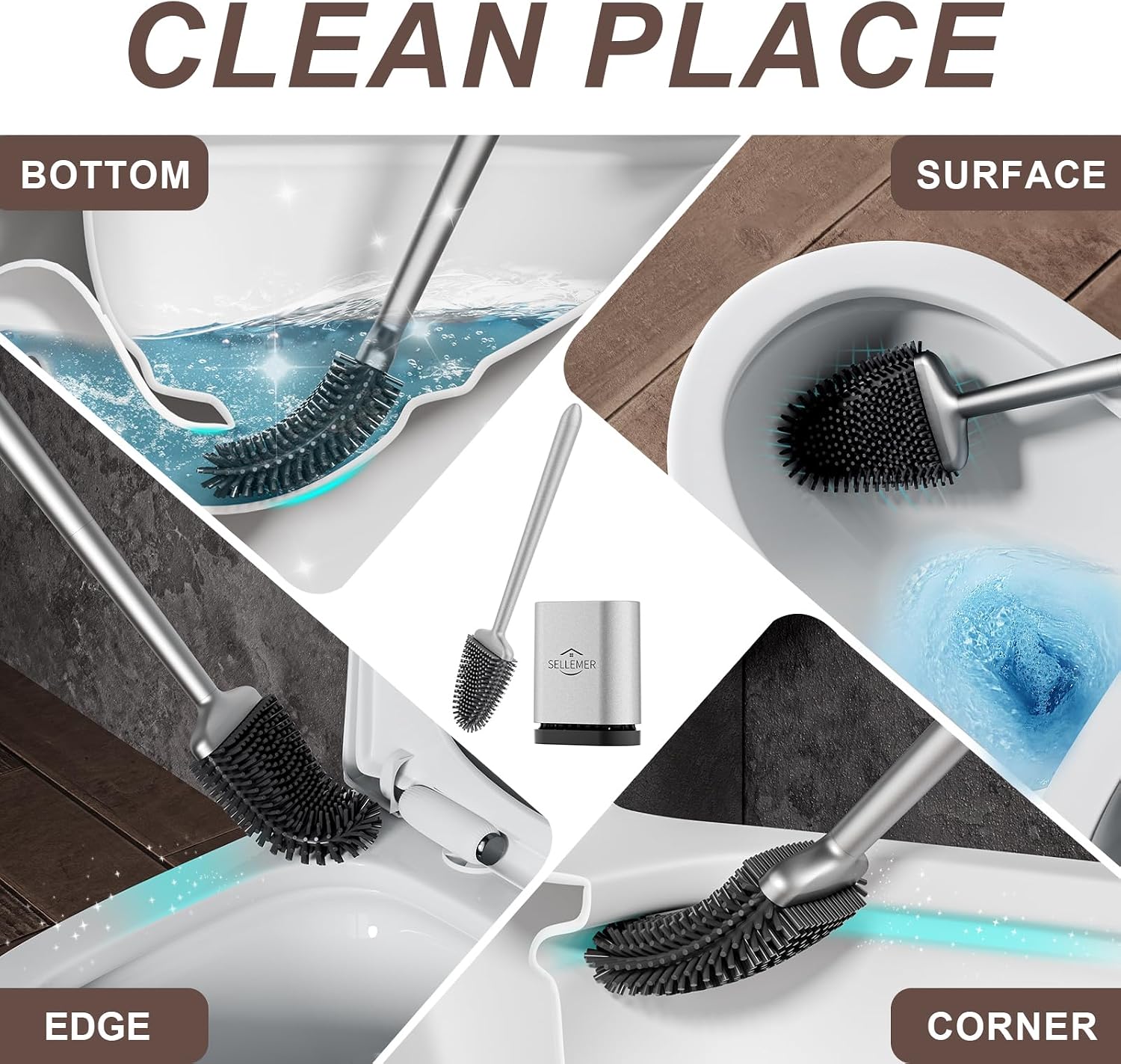 Detalle 2 de Sellemer Silicone Toilet Brush