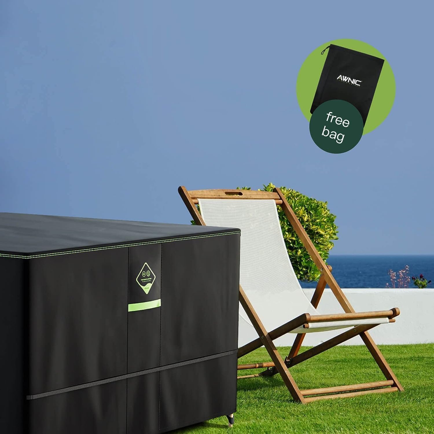 Thumbnail 6 de AWNIC Garden Furniture Covers 190×190×71cm, Waterproof Square Cover