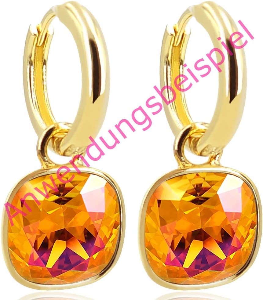 Thumbnail 4 de Silber-Creolen Ohrringe 14 mm, 925 Sterling Silber, 24 kt vergoldet – NOBEL SCHMUCK®