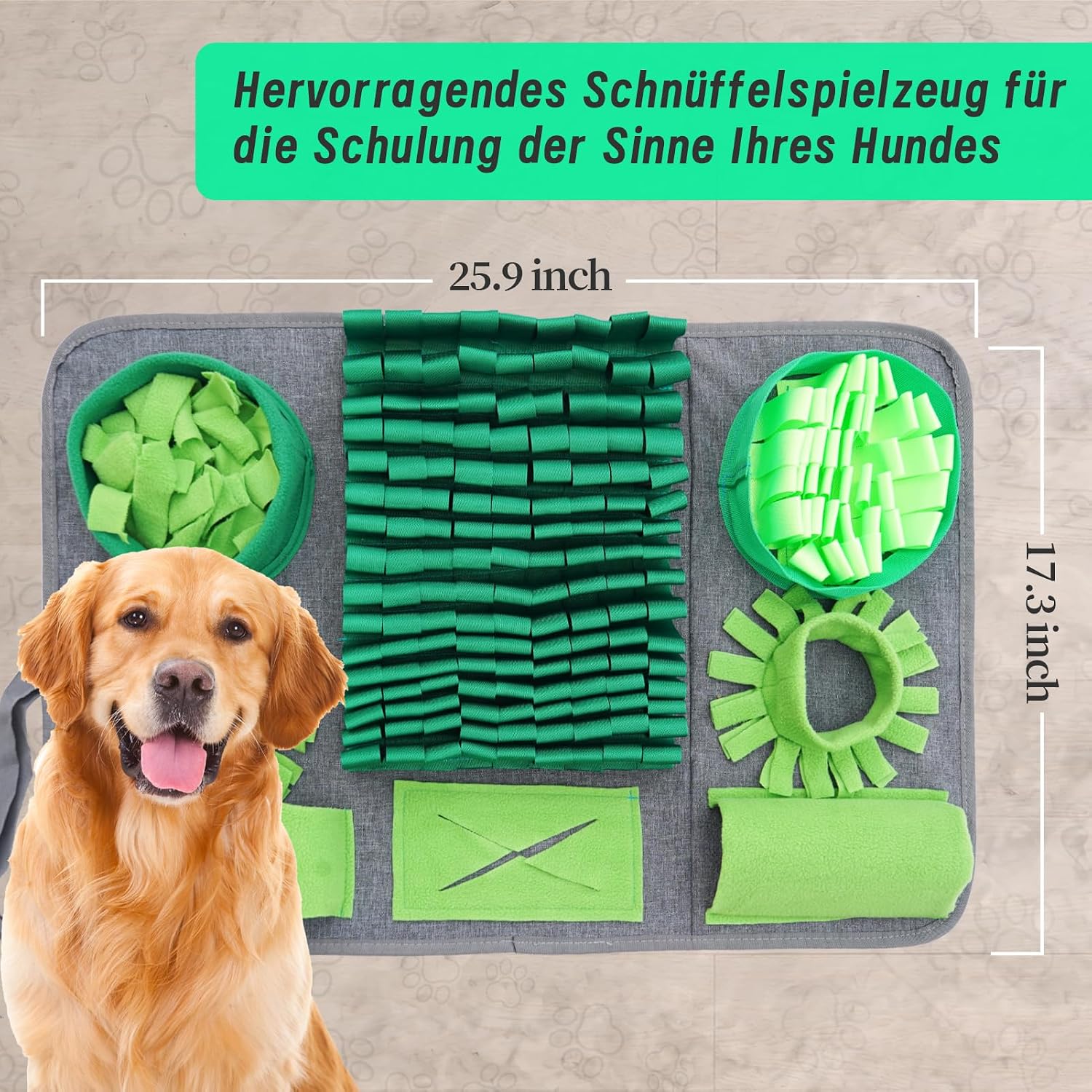 Detalle 2 de HDOELGP Schnüffelteppich 44 x 66 cm für Hunde