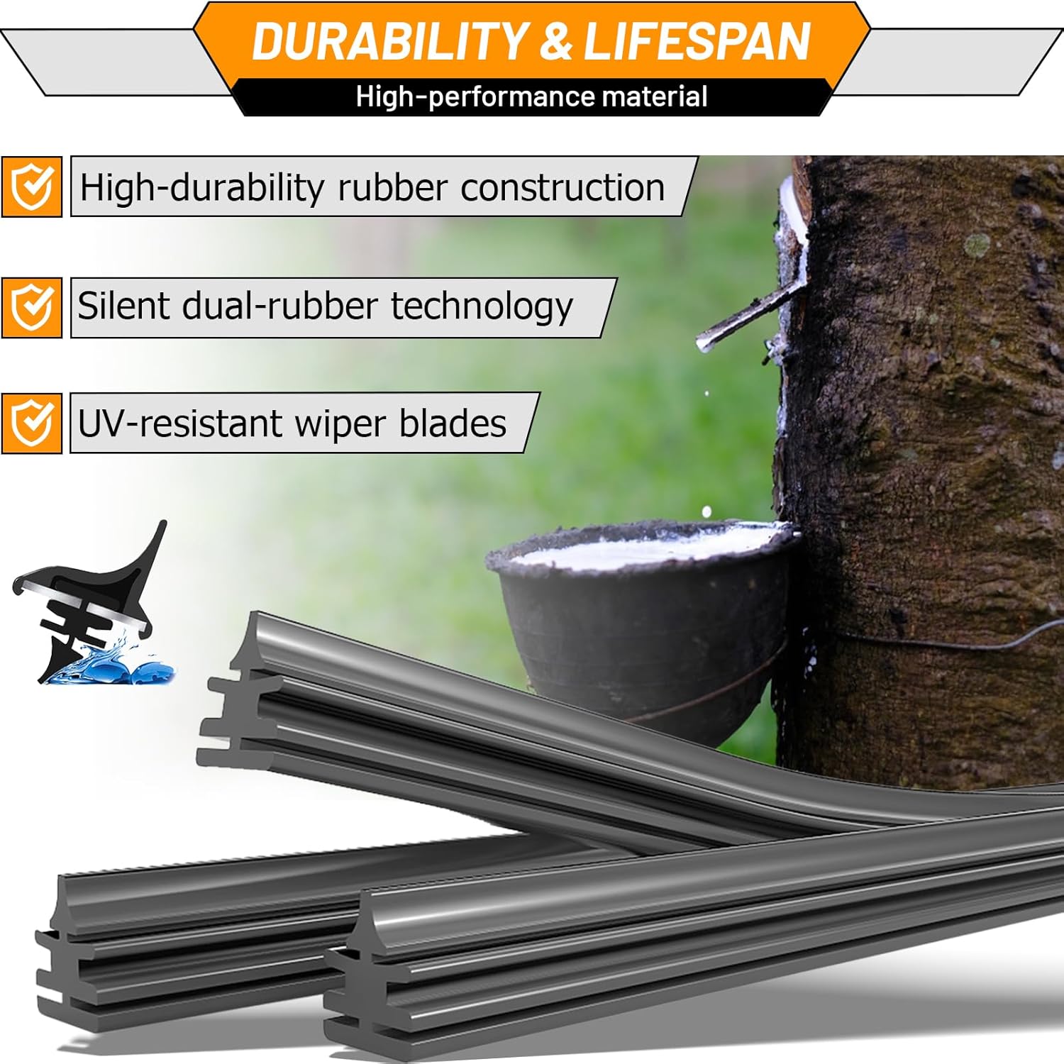 Thumbnail 6 de AUTOBOO 24" + 19" Windshield Wiper Blades Replacement for 2022–2024 Honda Civic Hatchback (Pack of 3)