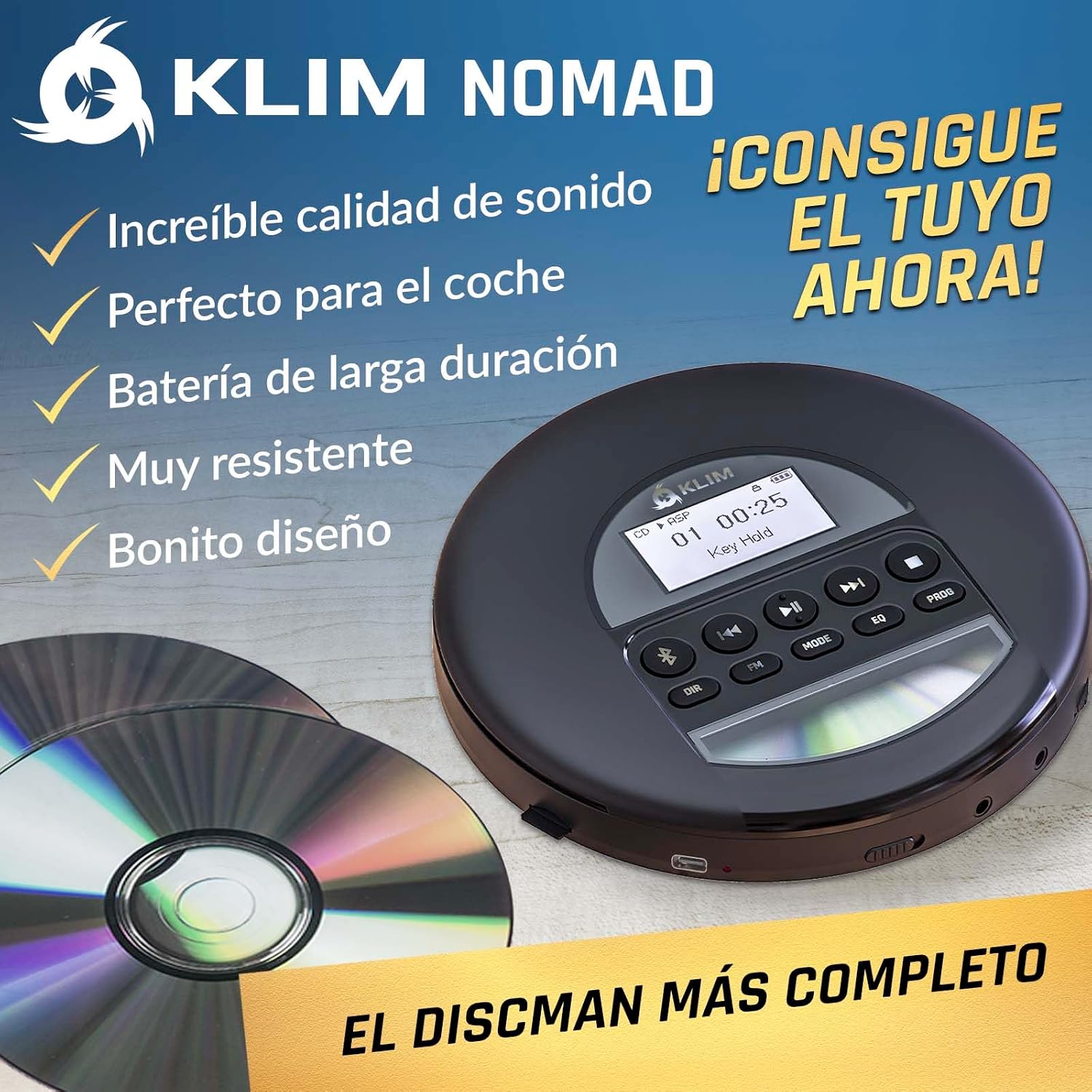 Thumbnail 1 de KLIM Nomad reproductor CD portátil 100s