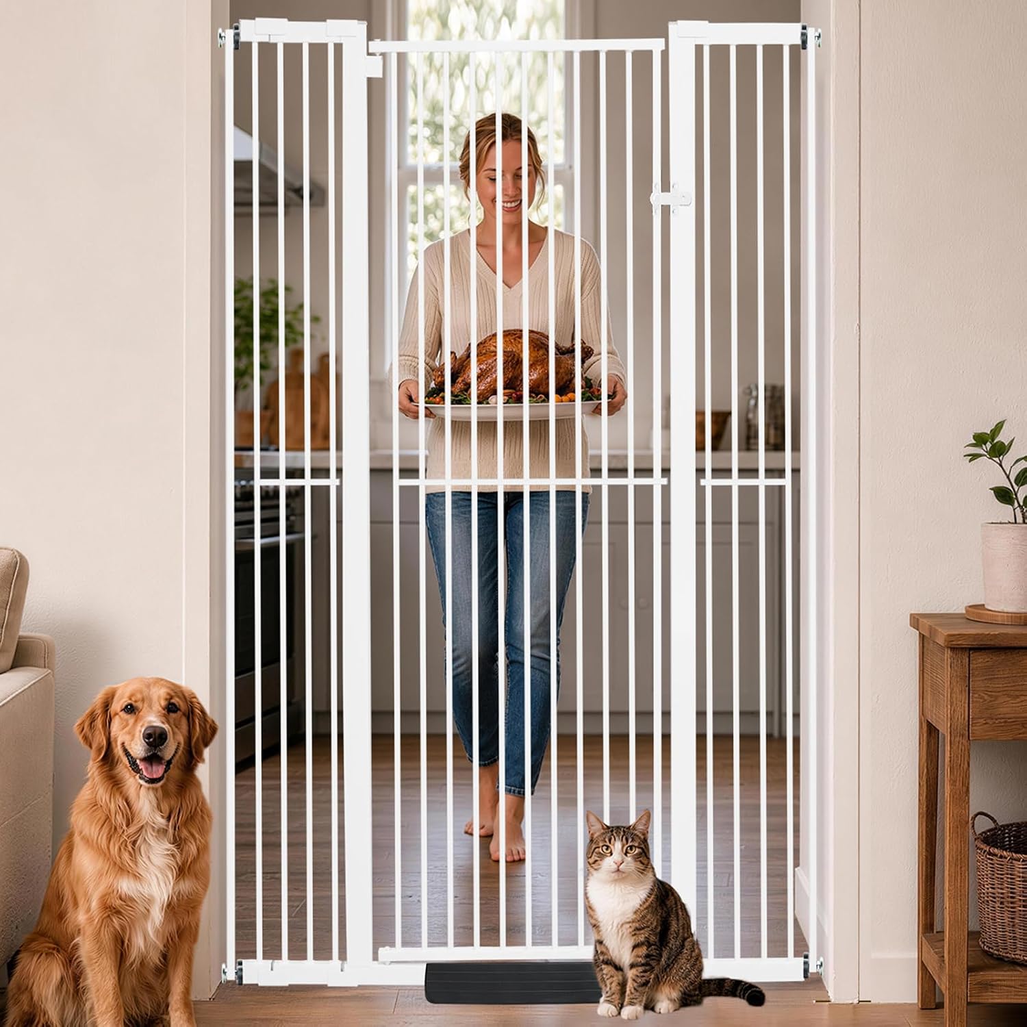 Detalle de SHYUJAJIE Pet Gate, 55-Inch