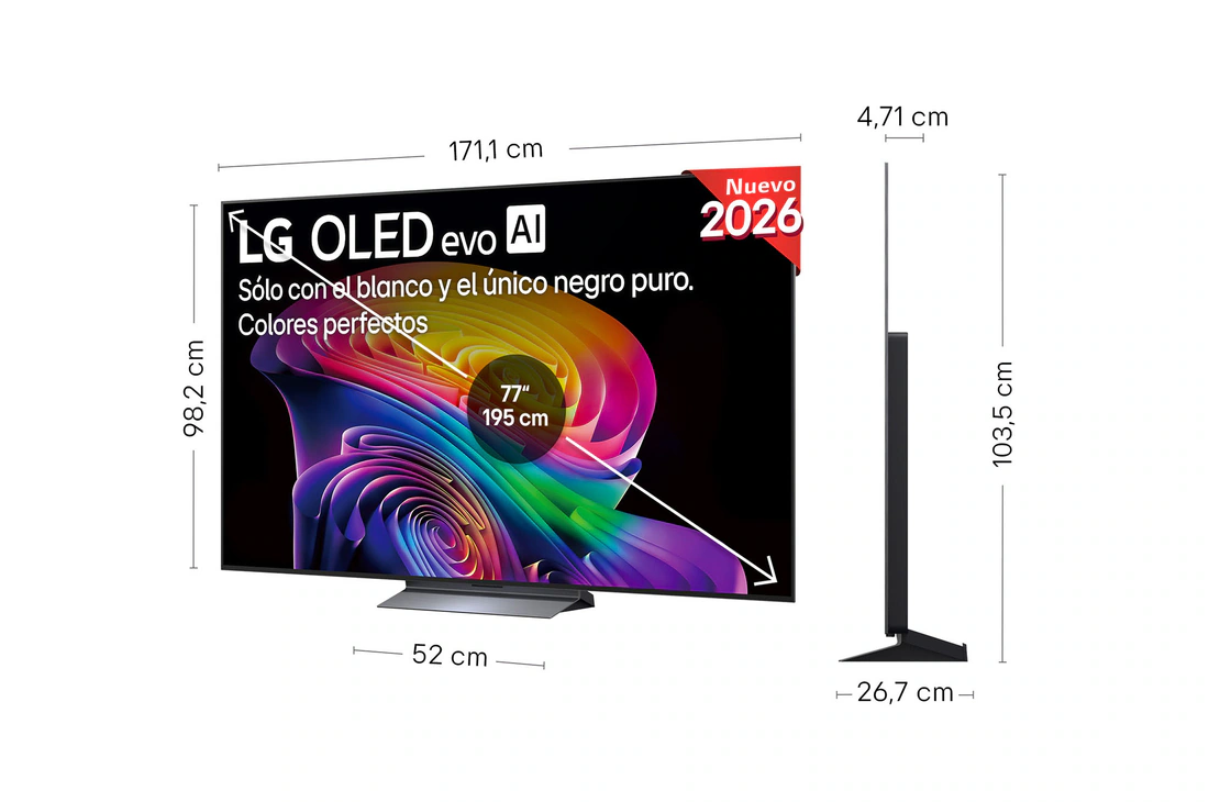 Detalle de LG OLED evo AI C6 77'' (2026) — Smart TV OLED 4K