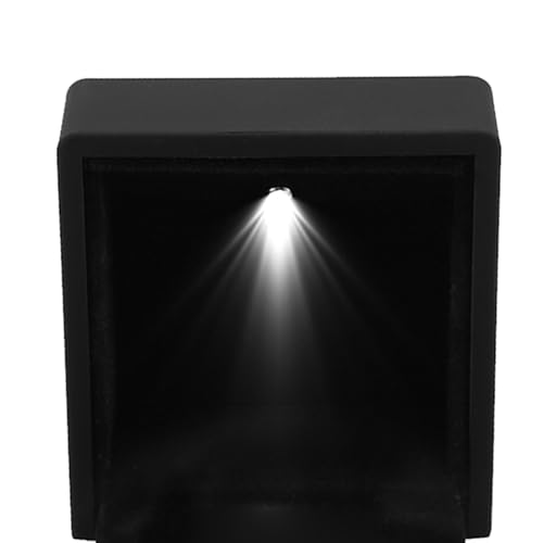 Detalle 2 de Yosoo Health Gear caja de anillo con luz LED para propuesta de boda y San Valentín (negro)