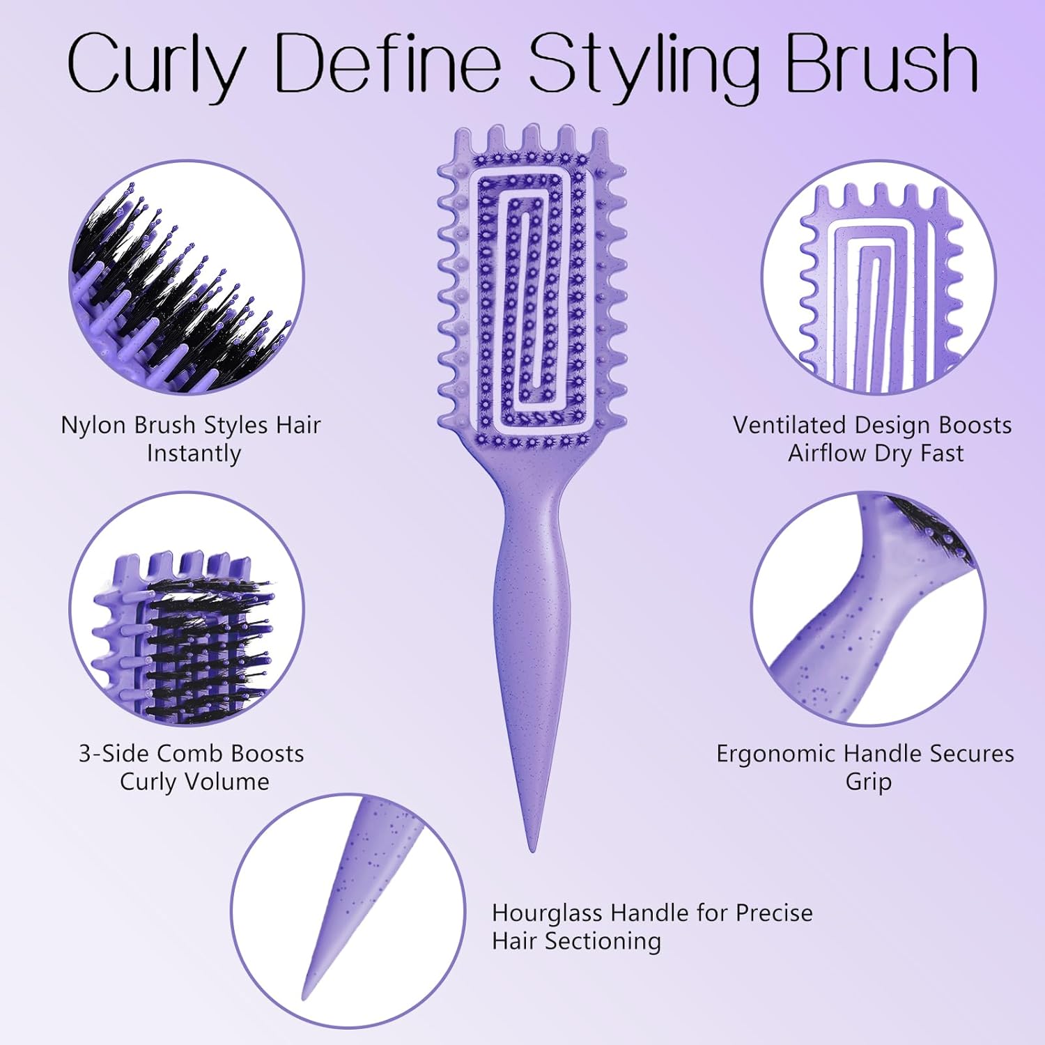 Detalle 2 de Curly Hair Brush Curl Defining Brush