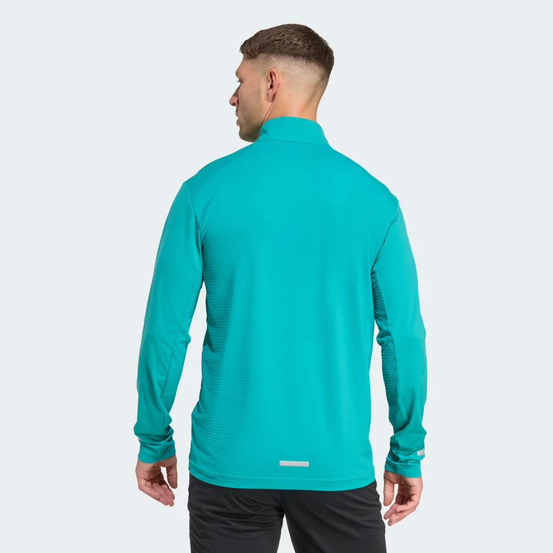 Detalle 2 de Camiseta manga larga con cremallera hasta el pecho Terrex Xperior de Adidas, verde