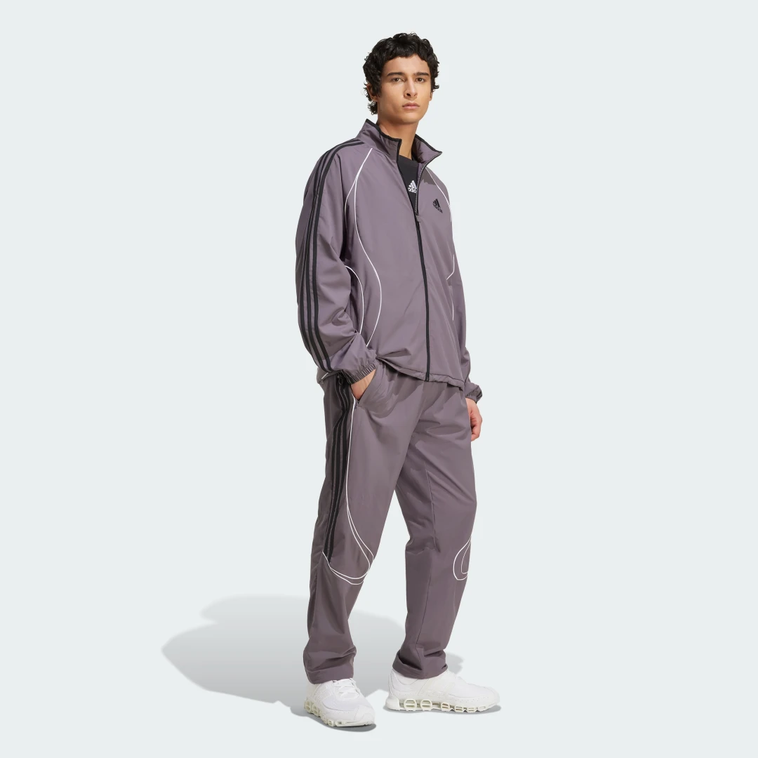 Detalle de Chaqueta deportiva Teamgeist Adicolor de Adidas — gris