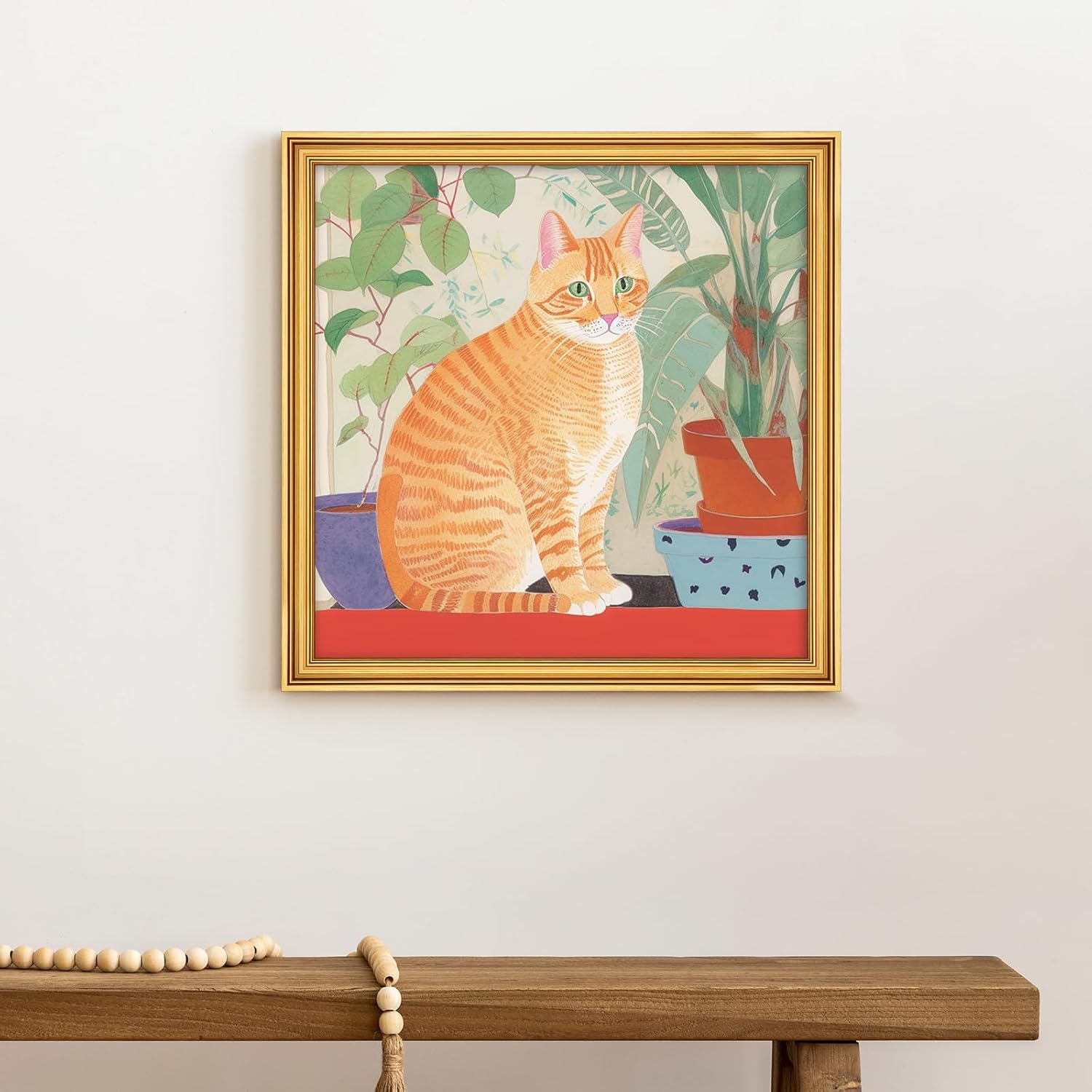 Detalle 2 de GULETHUN 24x24 Gold Picture Frame, Square Polystyrene with Plexiglass Front