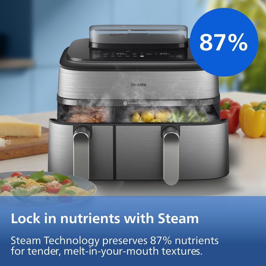 Thumbnail 6 de Philips Airfryer 5000 Series Dual Basket, 9L