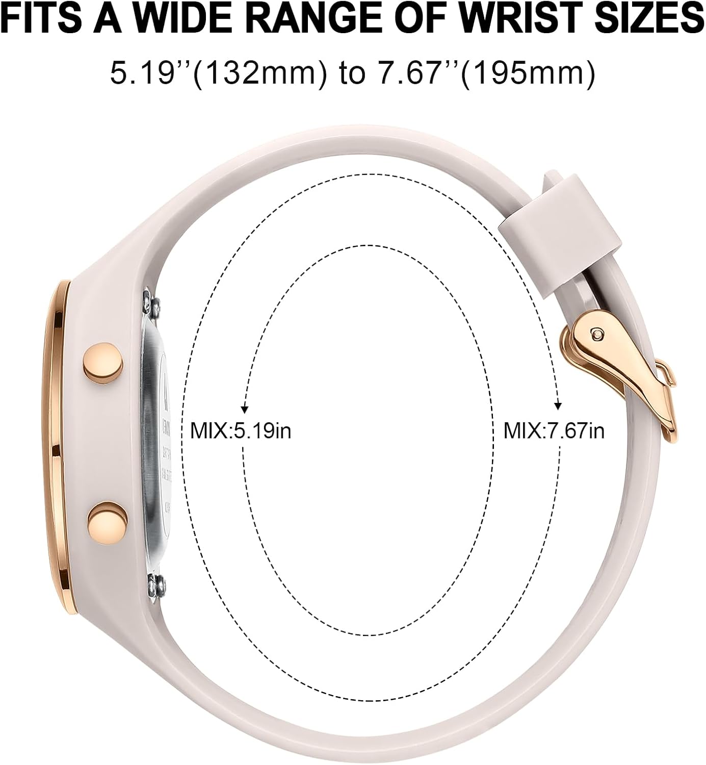 Detalle de LN LENQIN Damen Digital Armbanduhr – wasserdicht, Stopuhr, Licht & Kalender