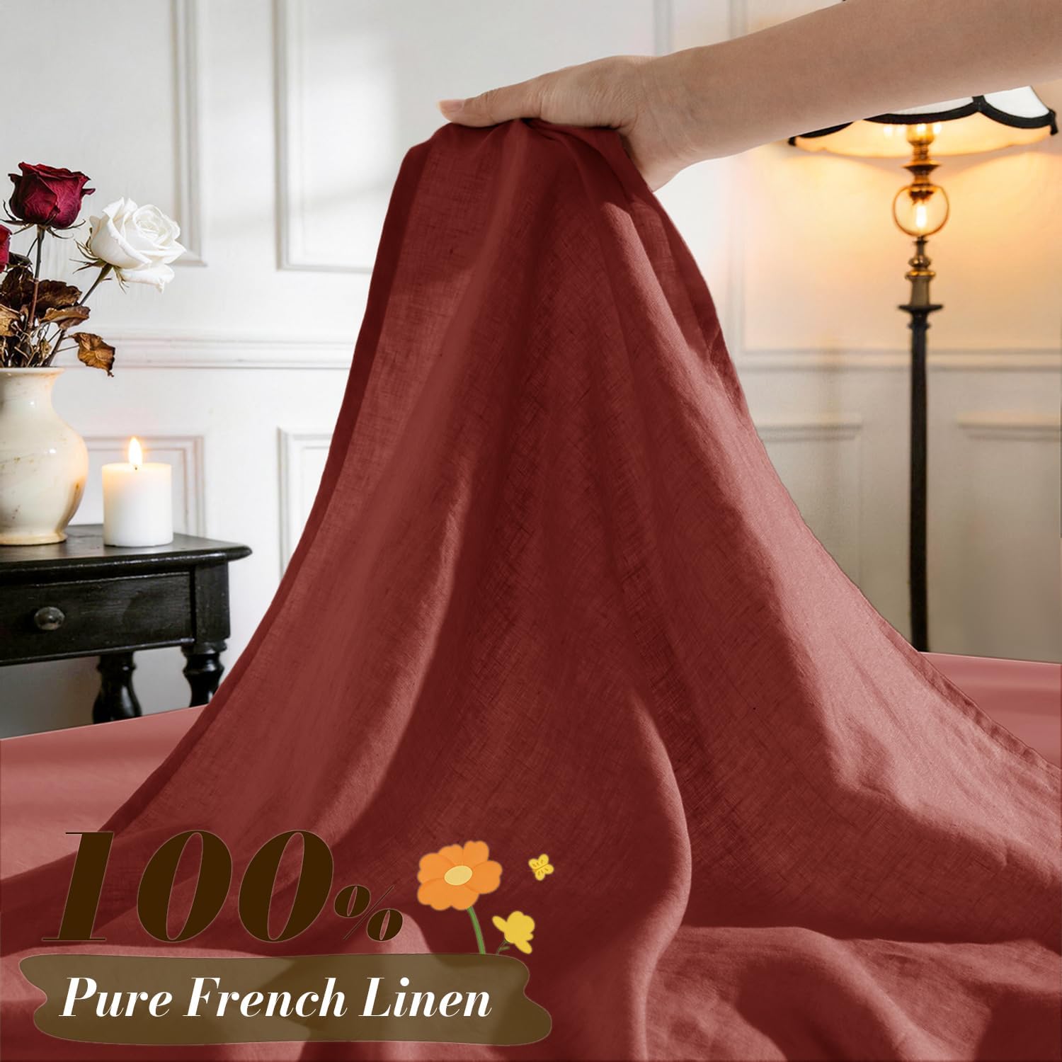 Thumbnail 1 de SONORO KATE 100% French Pure Linen Sheets — Queen Size