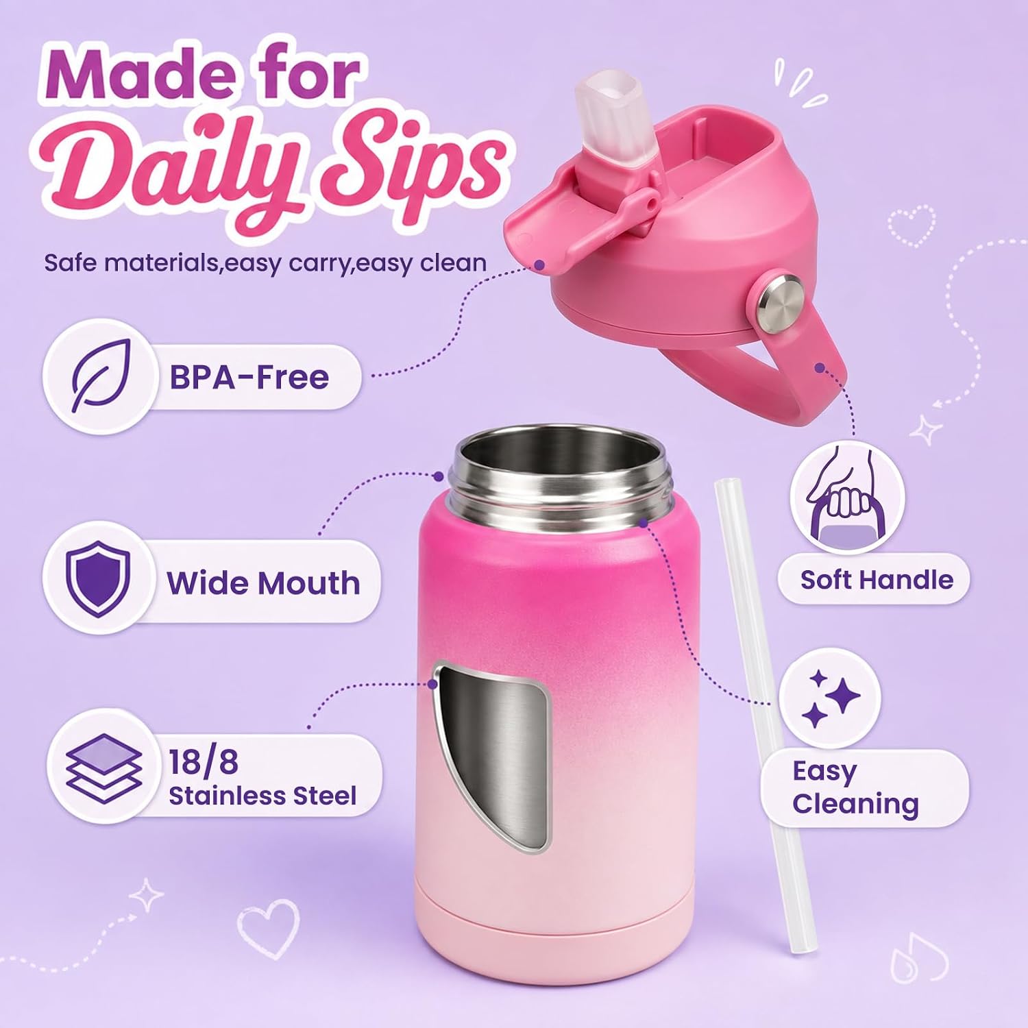 Detalle 2 de Konokyo Insulated Sports Water Bottle 24 oz