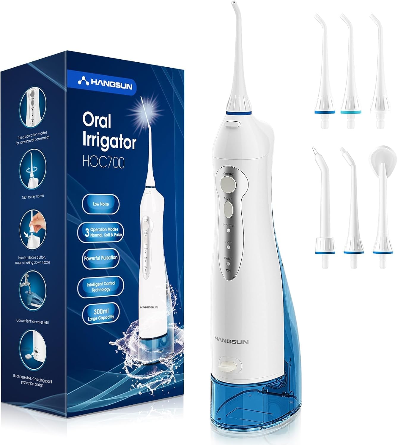 Detalle de Hangsun HOC700 Water Flosser 300ml 🦷