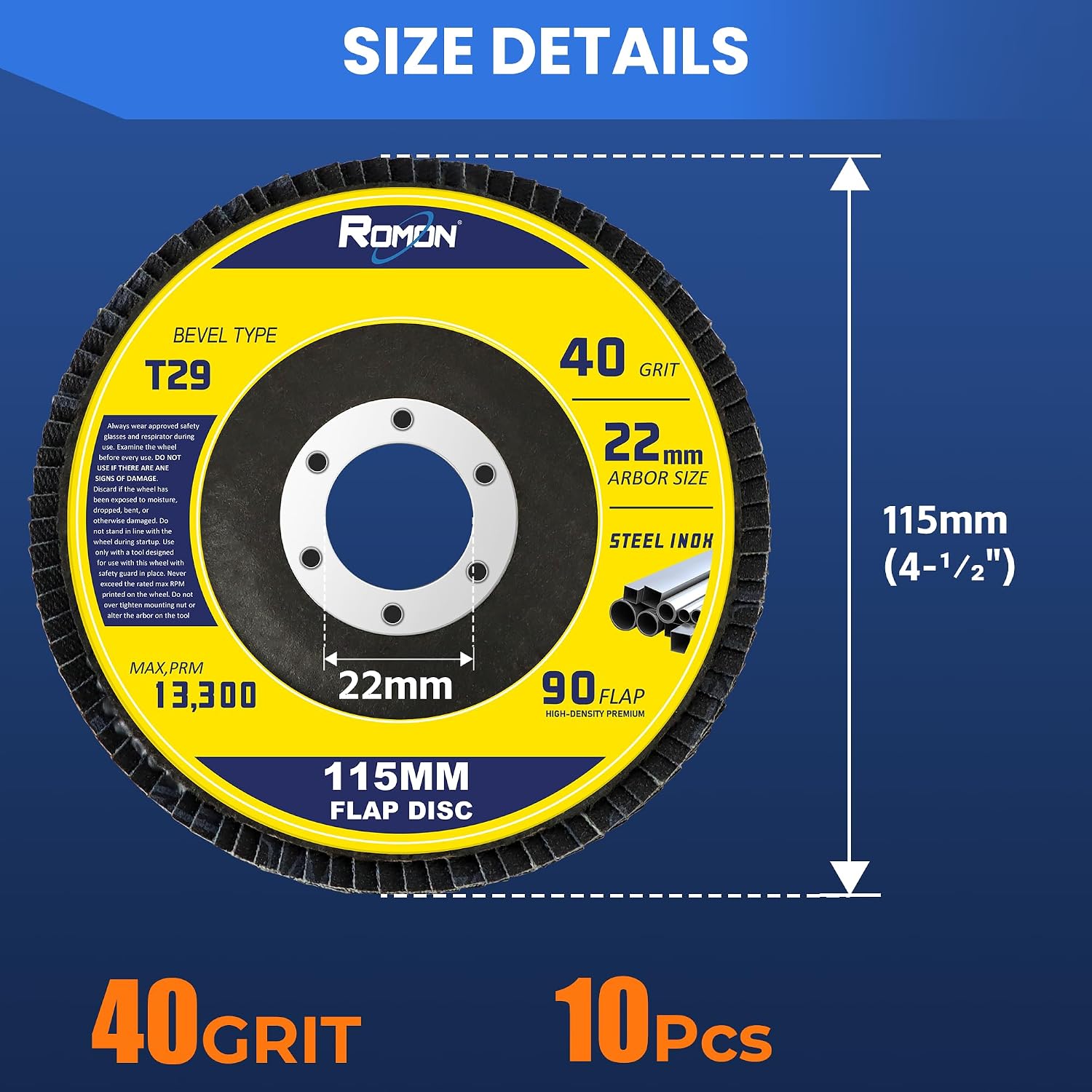 Detalle 1 de ROMON Flap Discs 4.5-Inch