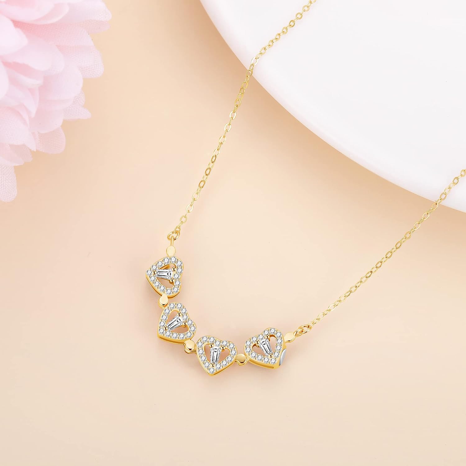 Detalle de Jrêveinfini Collier trèfle à 4 feuilles en argent 925 pour femme (pendentif 15 mm) avec emballage cadeau