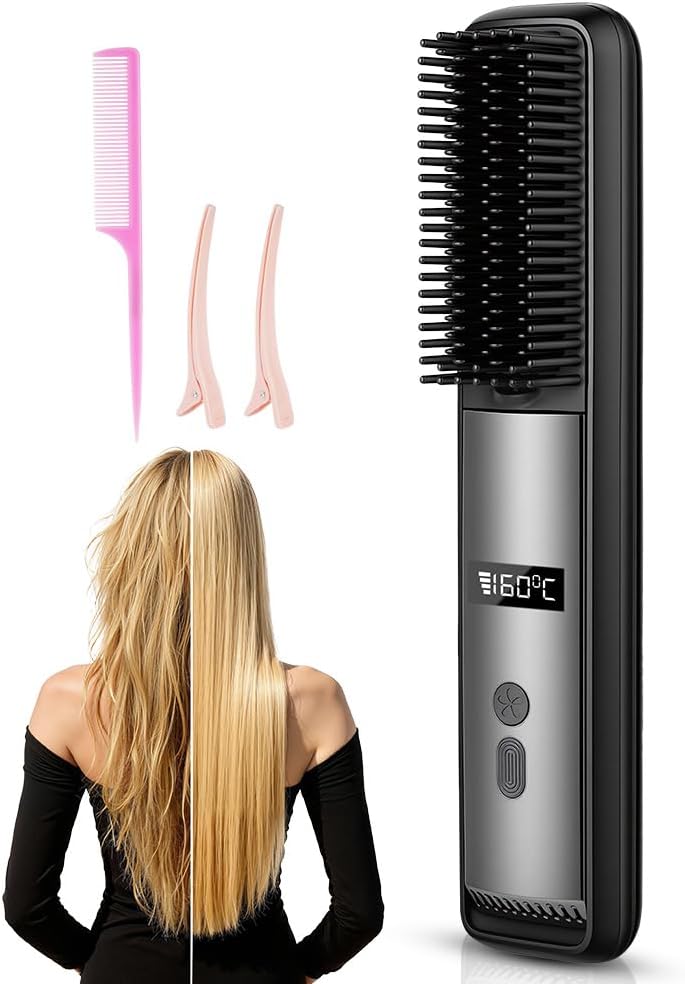 Detalle de Aolso 5569110 S8 draadloze stijlborstel met led-display en 3 temperatuurstanden
