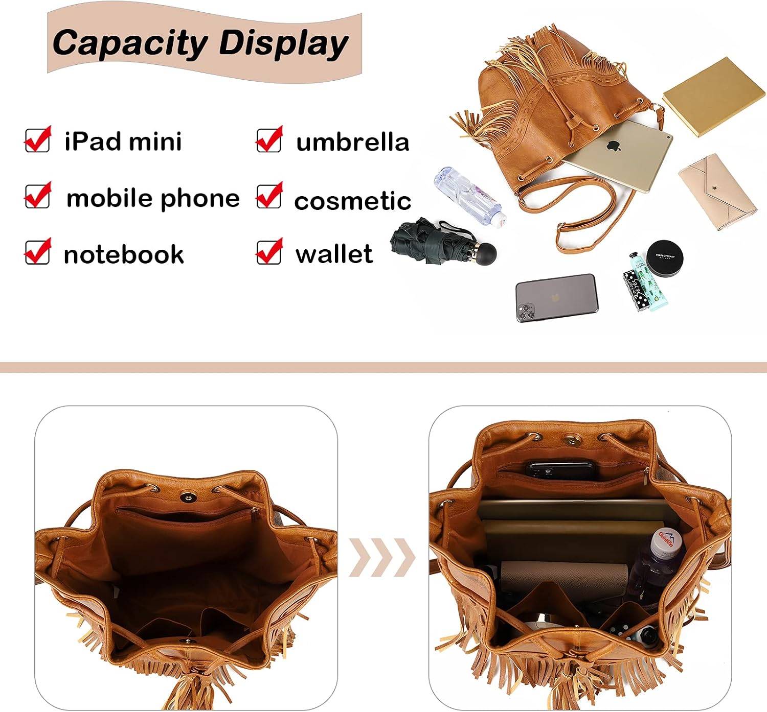 Detalle 2 de Gladdon Bucket Bag 9.6 x 5.9 x 10.2 in