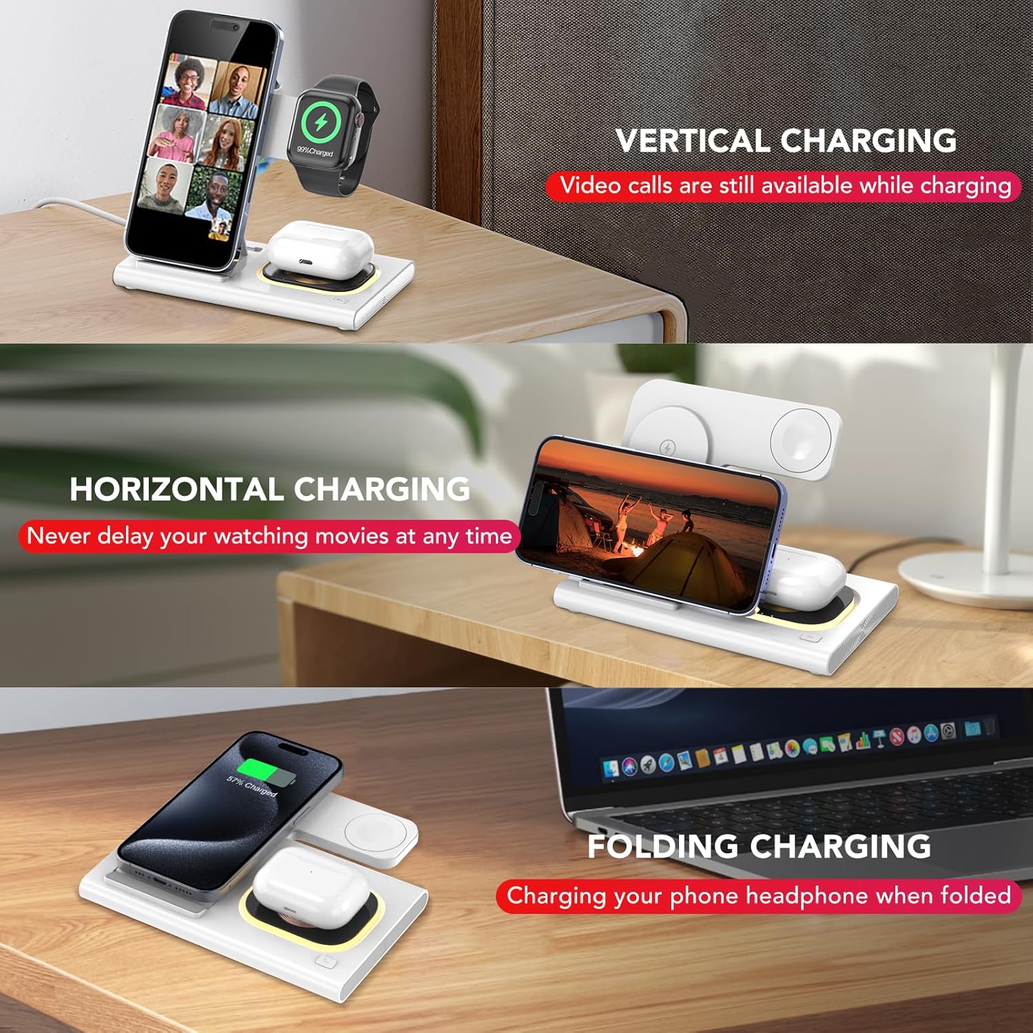 Thumbnail 6 de Aresh 3-in-1 Foldable Charging Station 15W
