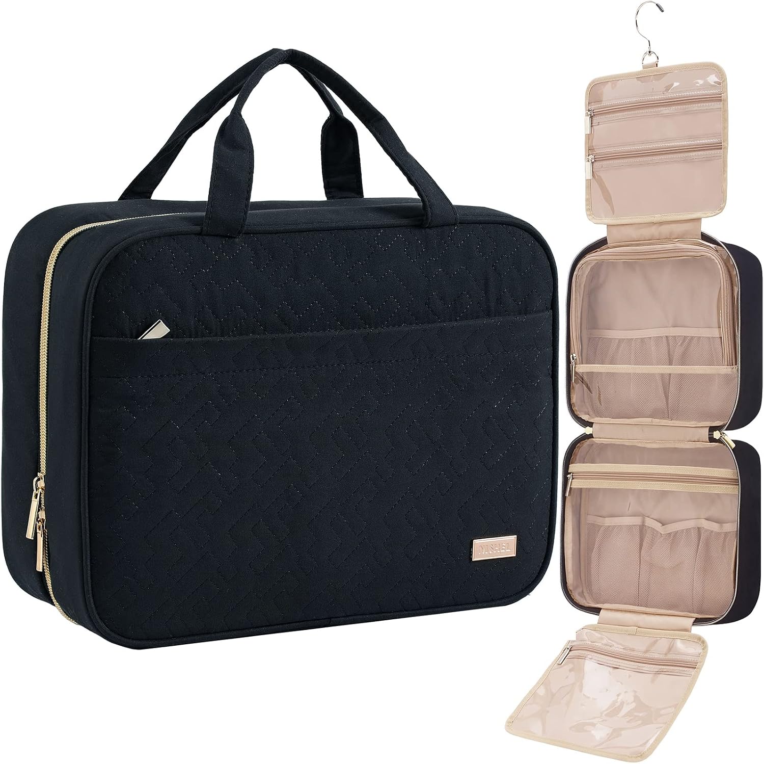 Detalle de NISHEL Travel Toiletry Bag—Large hanging organizer